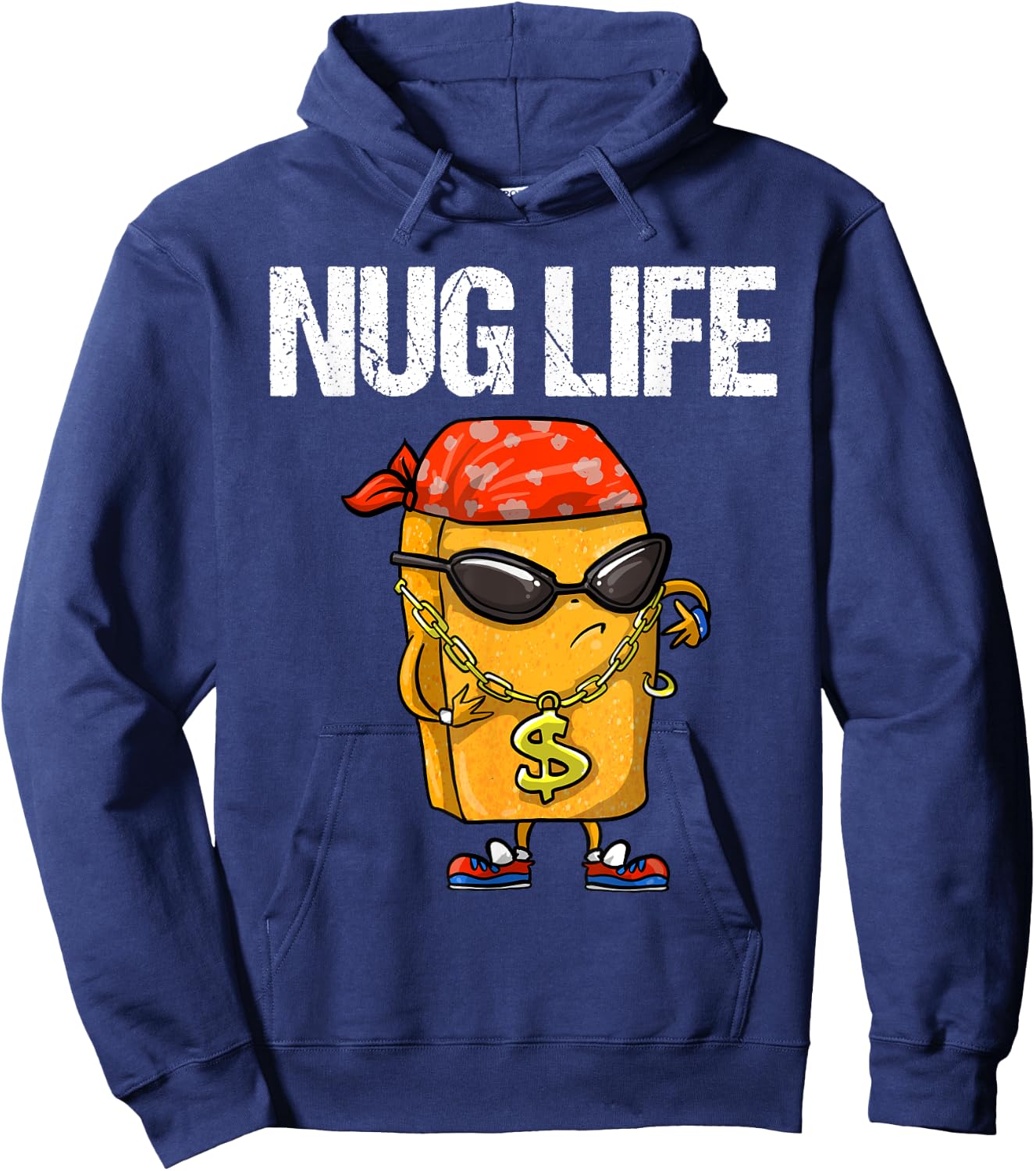 Funny Nug Life Gift | Cute Chicken Nuggets Lover Men Women Hoodie - Hoodie | Navy