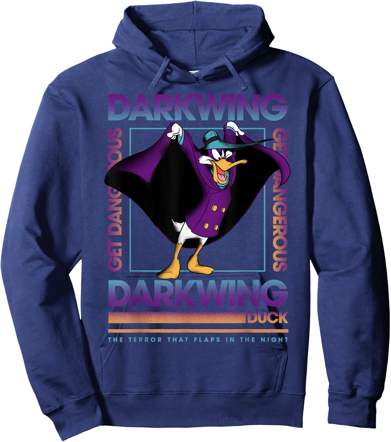 Disney Darkwing Duck Get Dangerous Square Hoodie - Hoodie | Navy