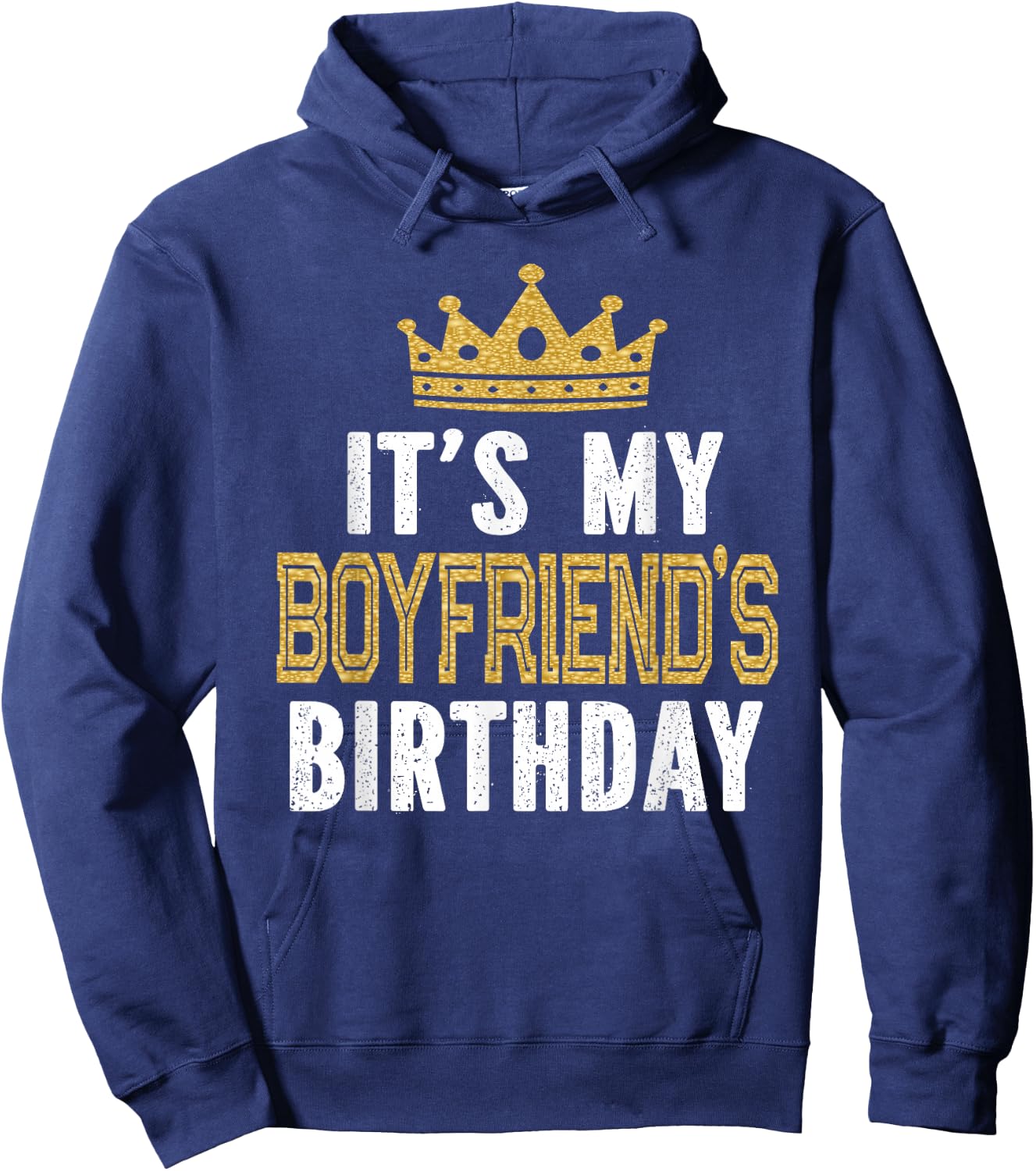 It's My Boyfriend's Birthday Party Couple Hoodie - Hoodie | Navy