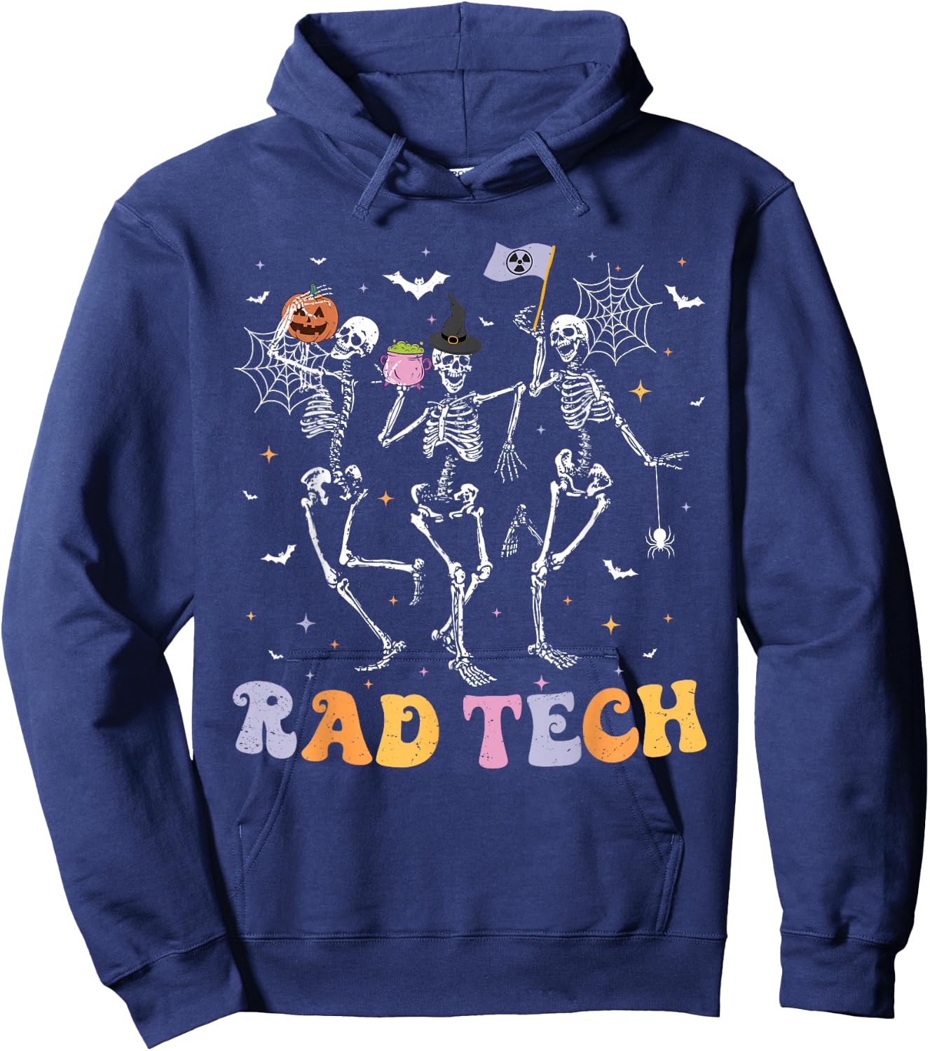 Dancing Skeleton Radiology Halloween RAD Tech X-ray Tech Hoodie - Hoodie | Navy