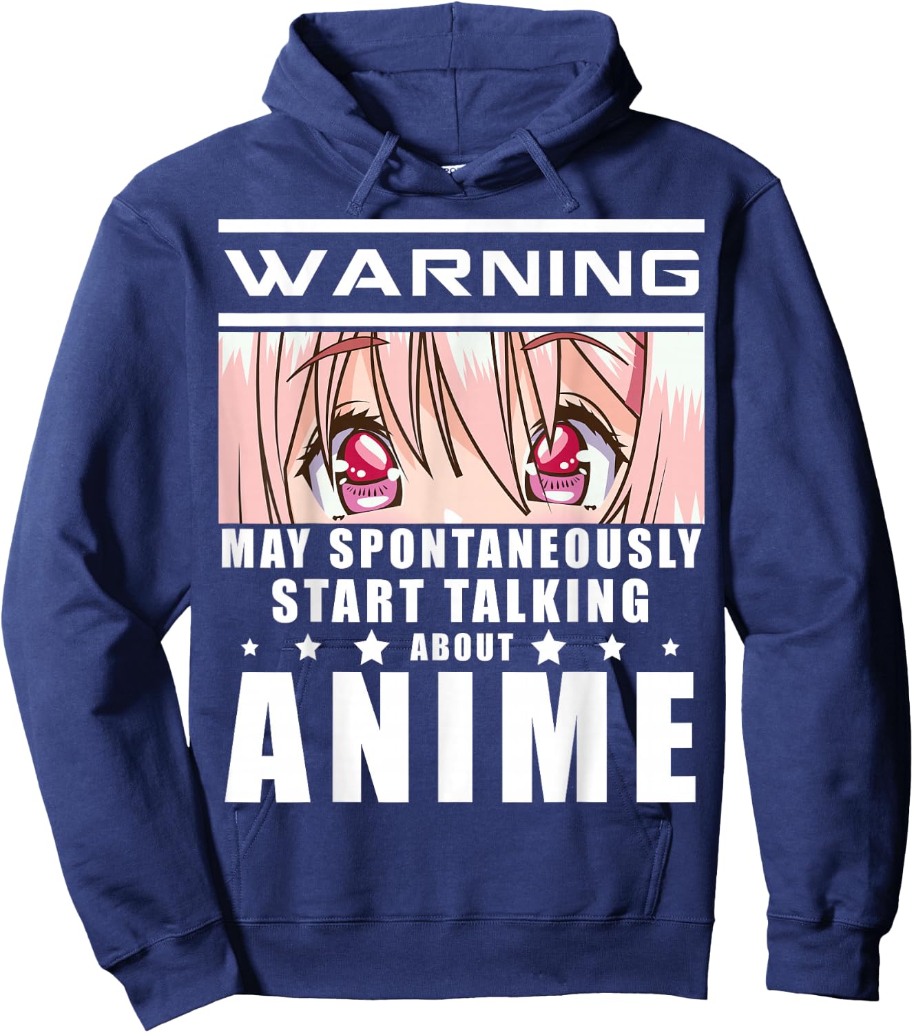 Warning May Spontaneously Start Talking About Anime Gift Hoodie - Hoodie | Navy