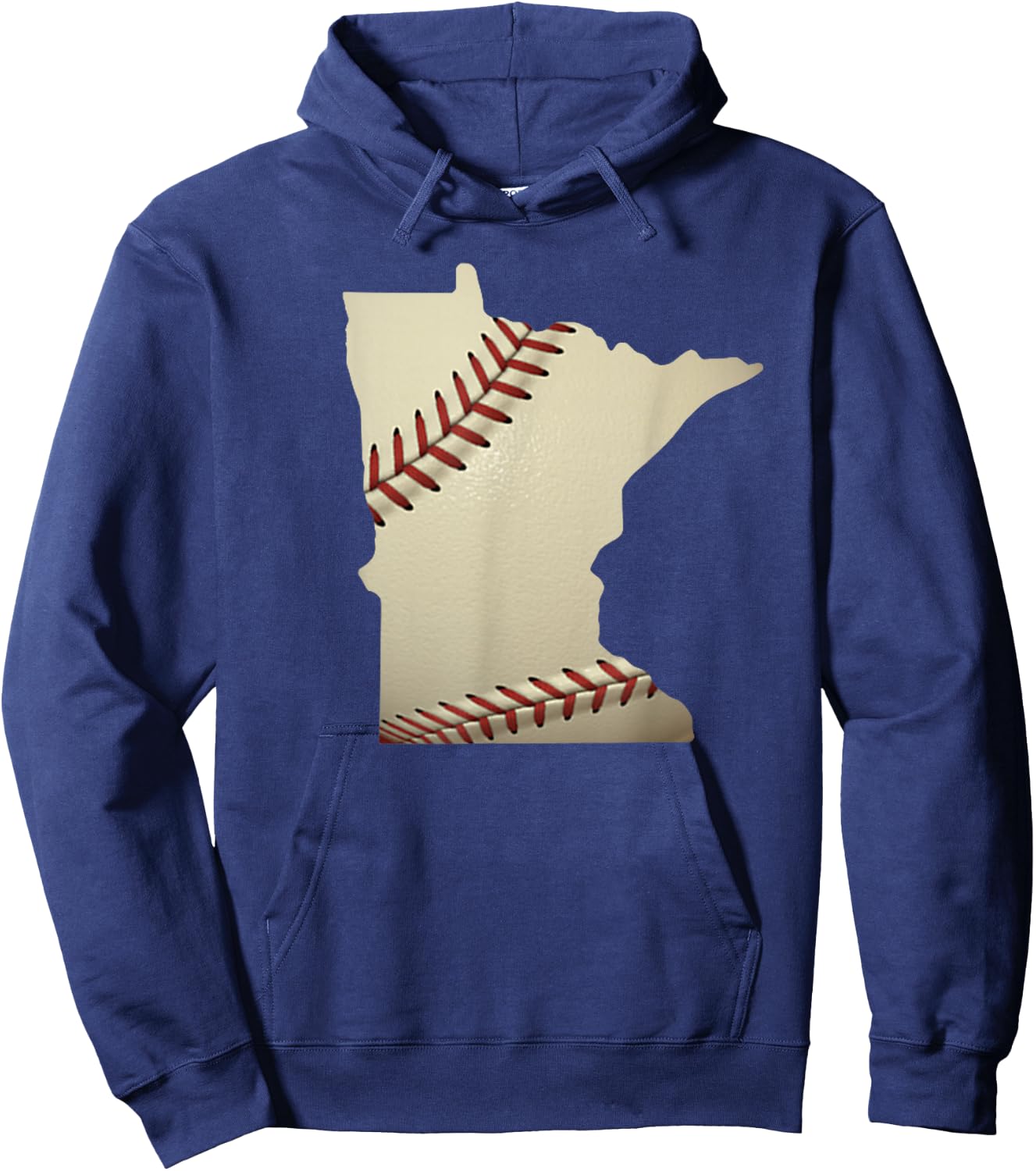 Minnesota Baseball State Map Softball Love MN USA Fan Hoodie - Hoodie | Navy