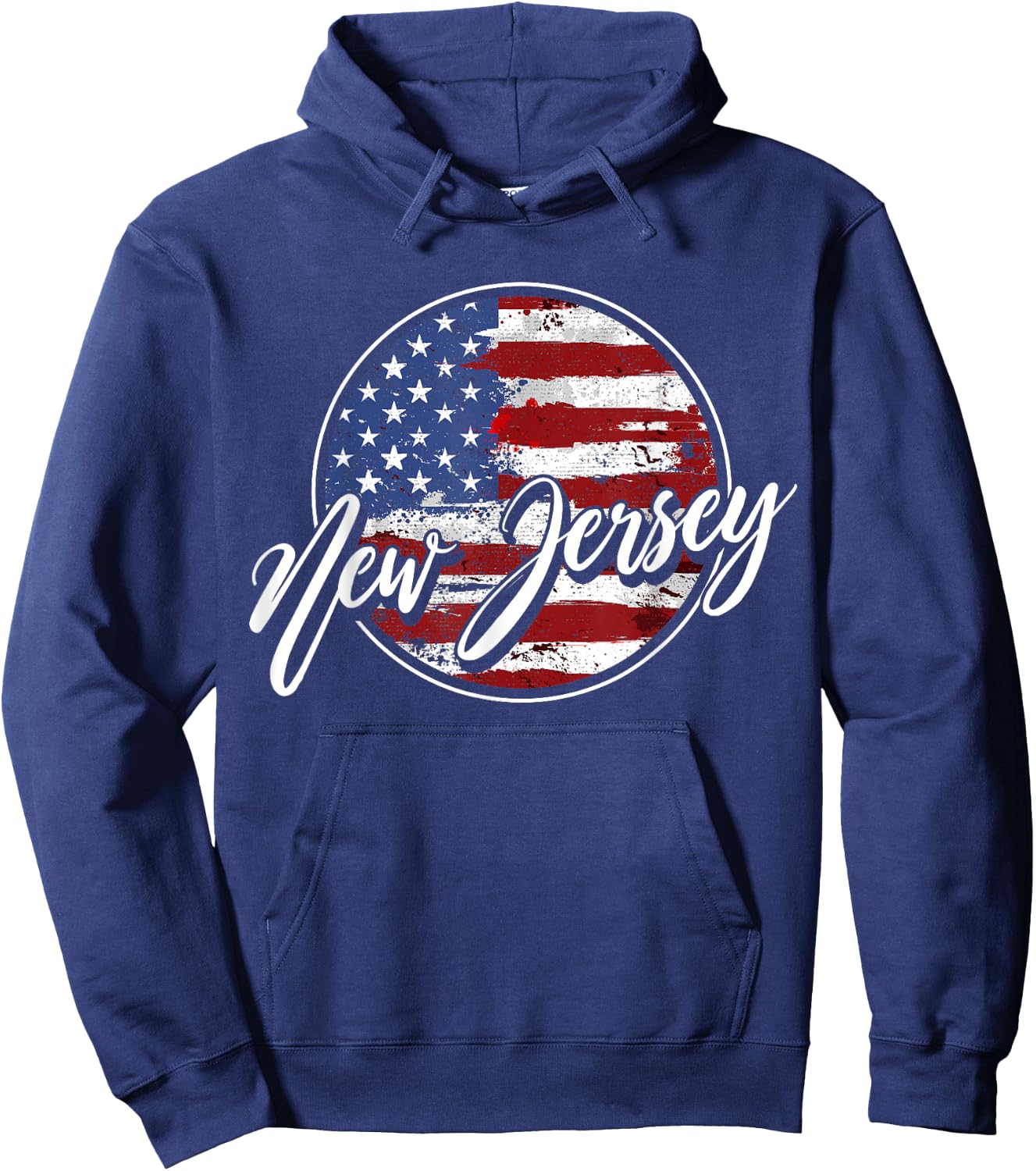 Retro & Retro USA New Jersey - Women's Classic Fit Black Short Sleeve - Small Hoodie - Hoodie | Navy
