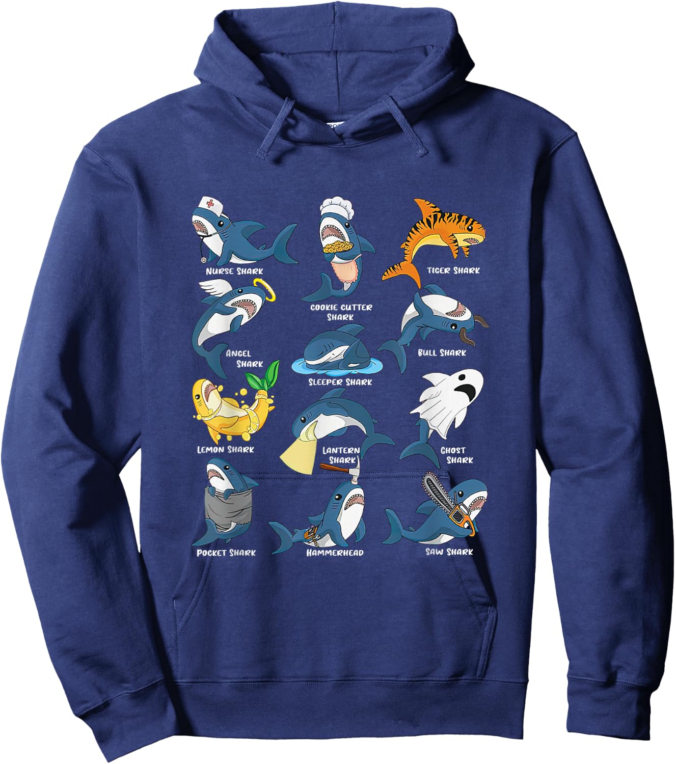 Nurse cookie cutter tiger angel sleeper bull saw funny shark Hoodie - Hoodie | Navy