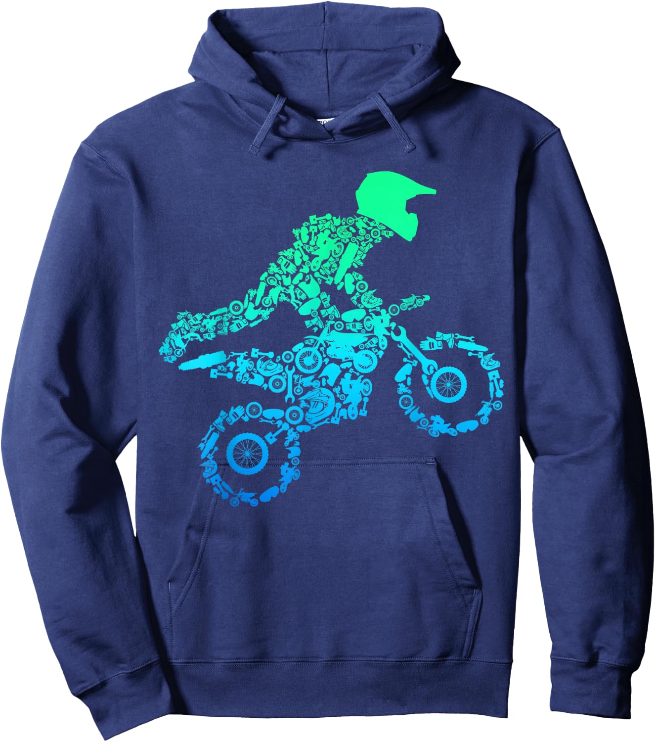 Dirt Bike Rider Motocross Enduro Dirt Biking Gifts Hoodie - Hoodie | Navy