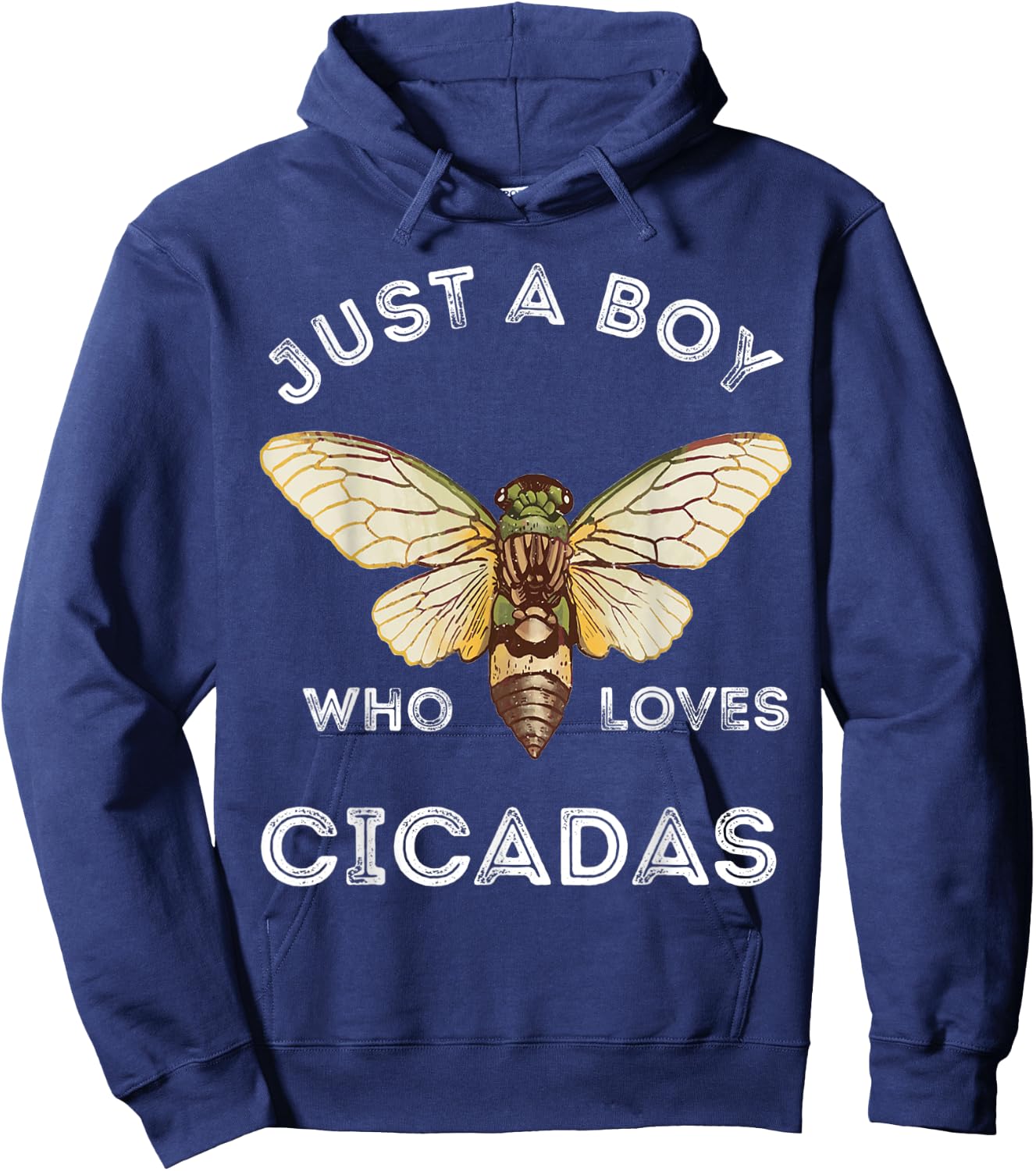 Just A Boy Who Loves Cicadas Insect Magicicada Bug Brood Hoodie - Hoodie | Navy
