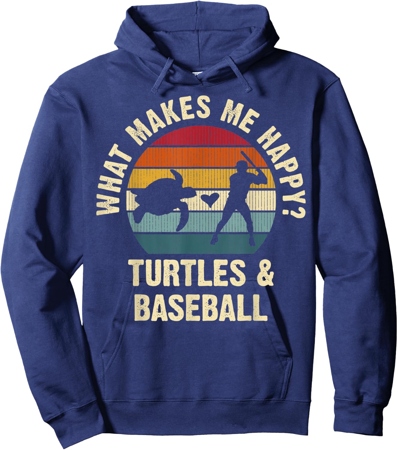 Baseball and Turtle Lovers Vintage Funny Pet Sports cute Hoodie - Hoodie | Navy