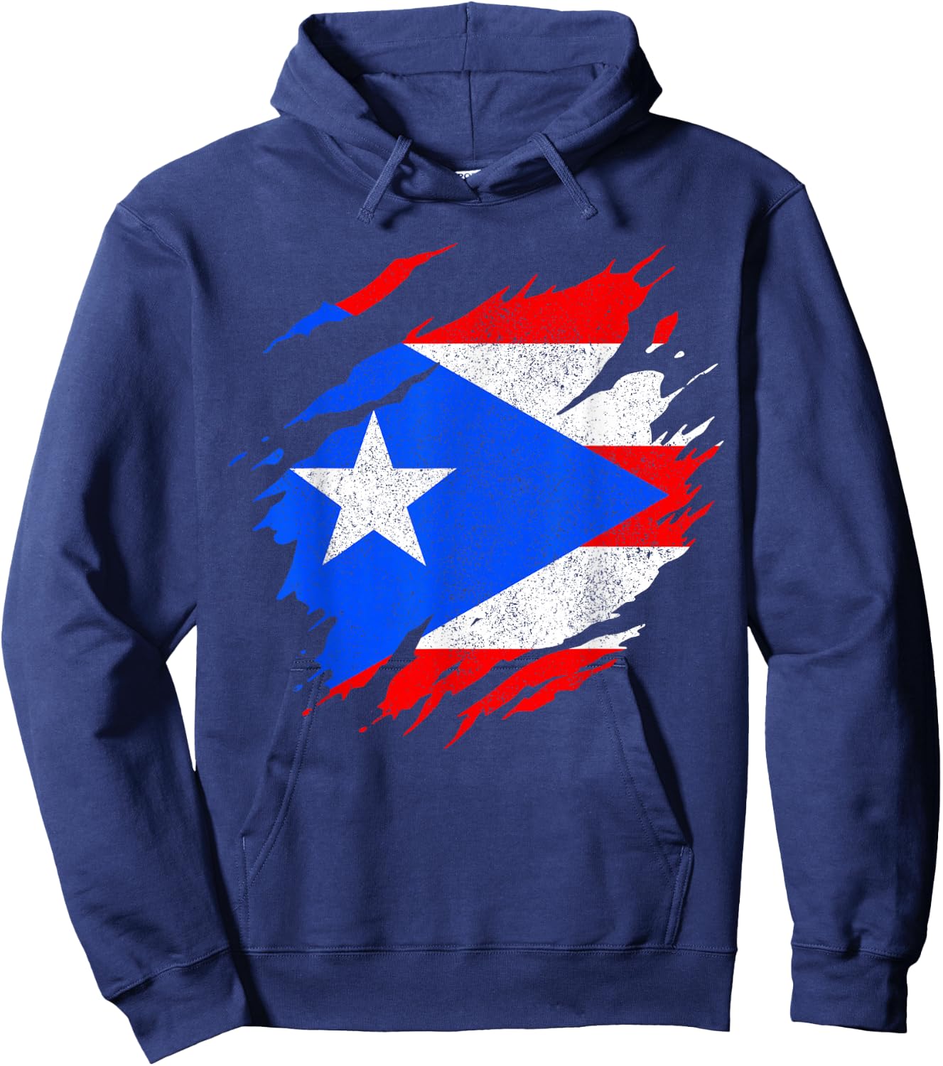 Puerto Rico Flag Vintage Hoodie - Hoodie | Navy