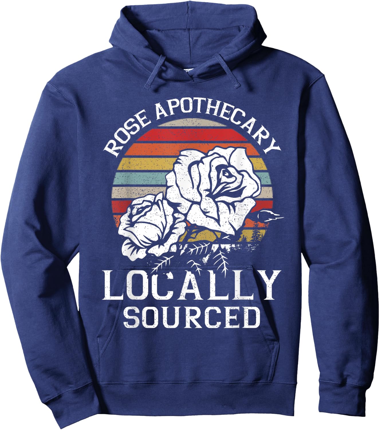 Vintage Rose Apothecary Locally Sourced Rose Lovers Gift Hoodie - Hoodie | Navy