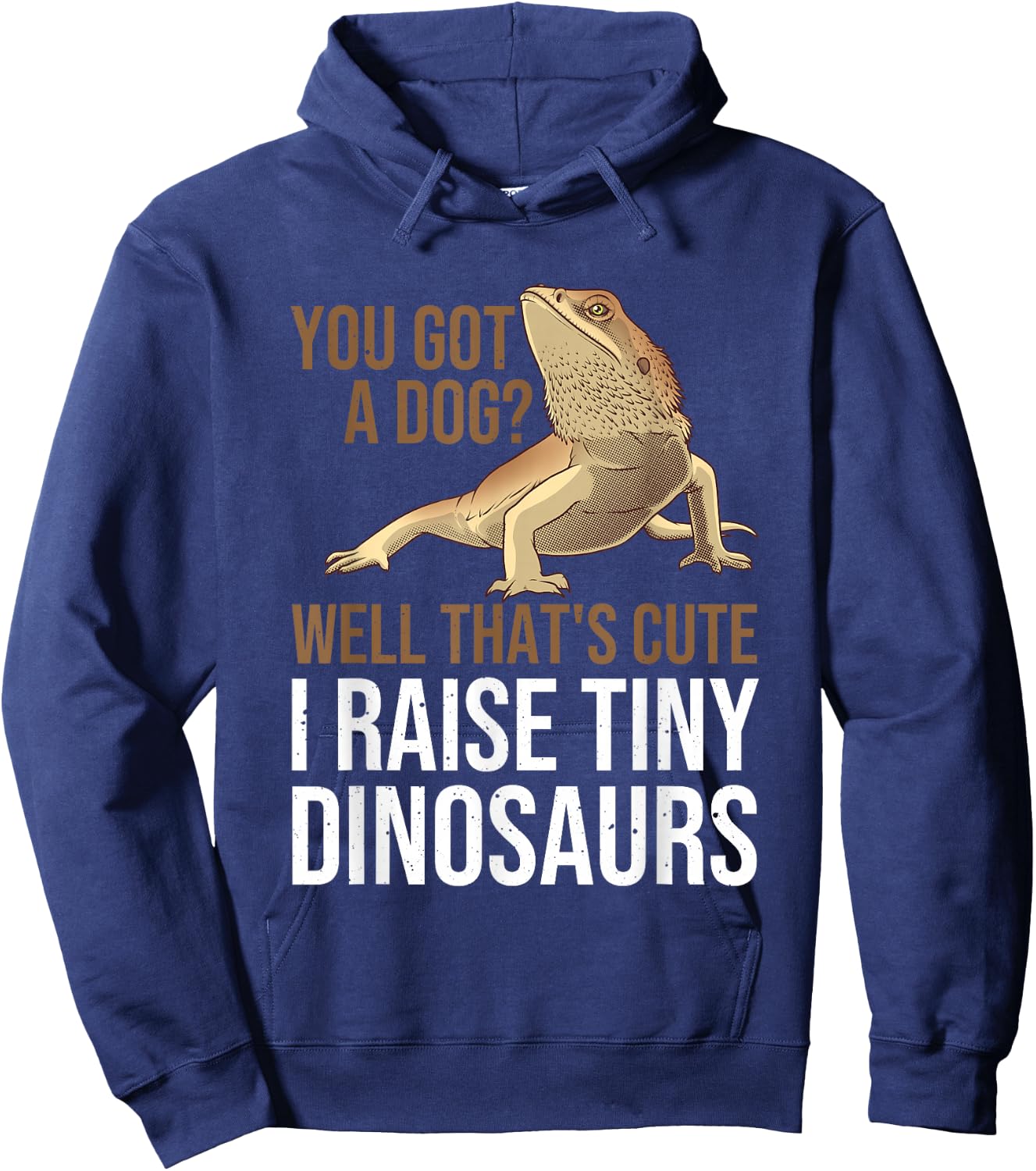 Bearded Dragon Gift Men Women Funny I Raise Tiny Dinosaurs Small Hoodie - Hoodie | Navy