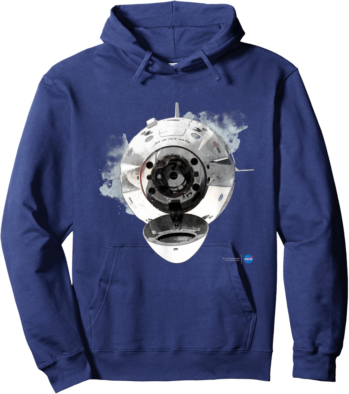 NASA SpaceX Dragon Capsule Docking Hoodie - Hoodie | Navy