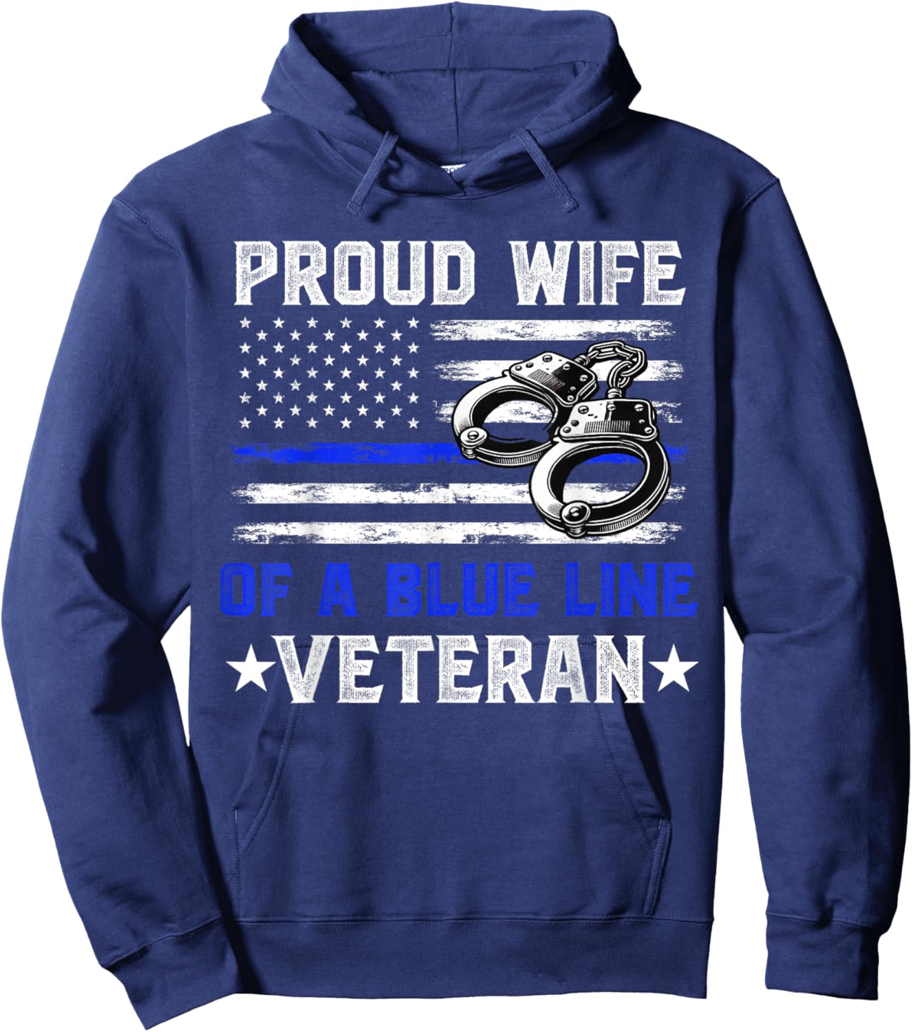 Wife of a Retired Police Officer Proud Retiring Cop Wife Hoodie - Hoodie | Navy