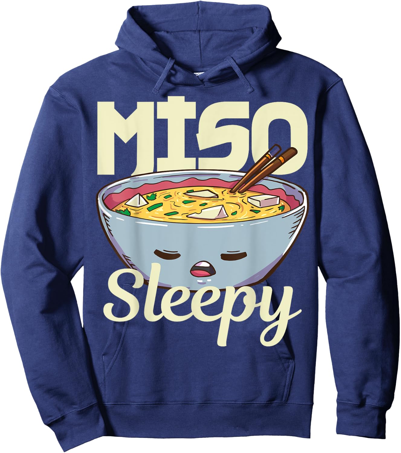 Miso Anime Japanese Food Lover Gift Hoodie - Hoodie | Navy