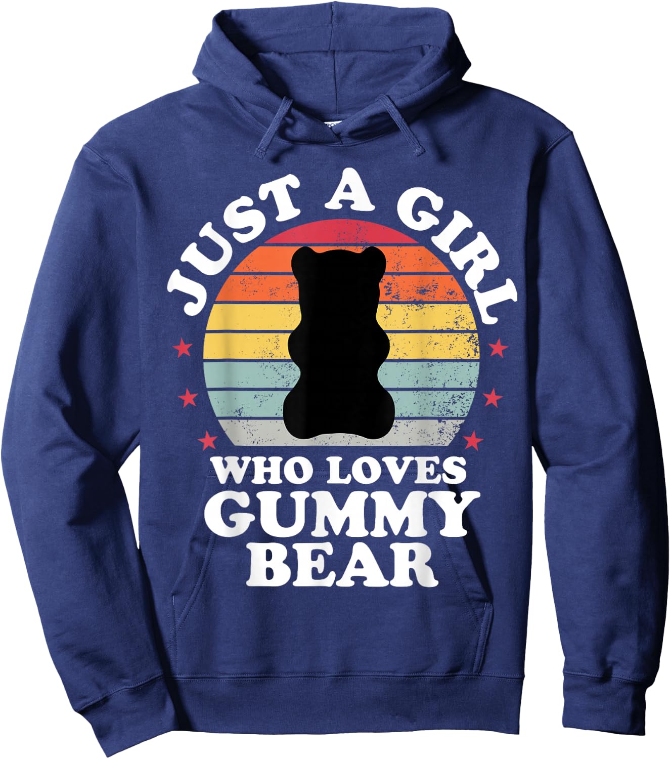 Just A Girl Who Loves Gummy Bear Funny Candy Girls Kid Hoodie - Hoodie | Navy