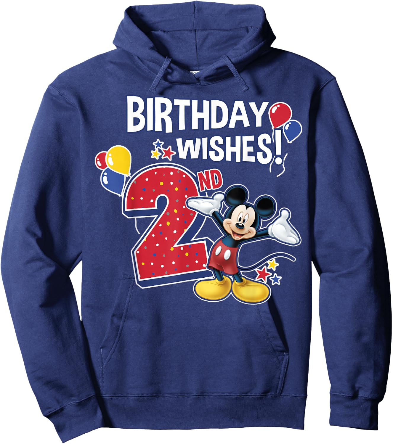 Disney Mickey and Friends Mickey Mouse 2nd Birthday Wishes Hoodie - Hoodie | Navy