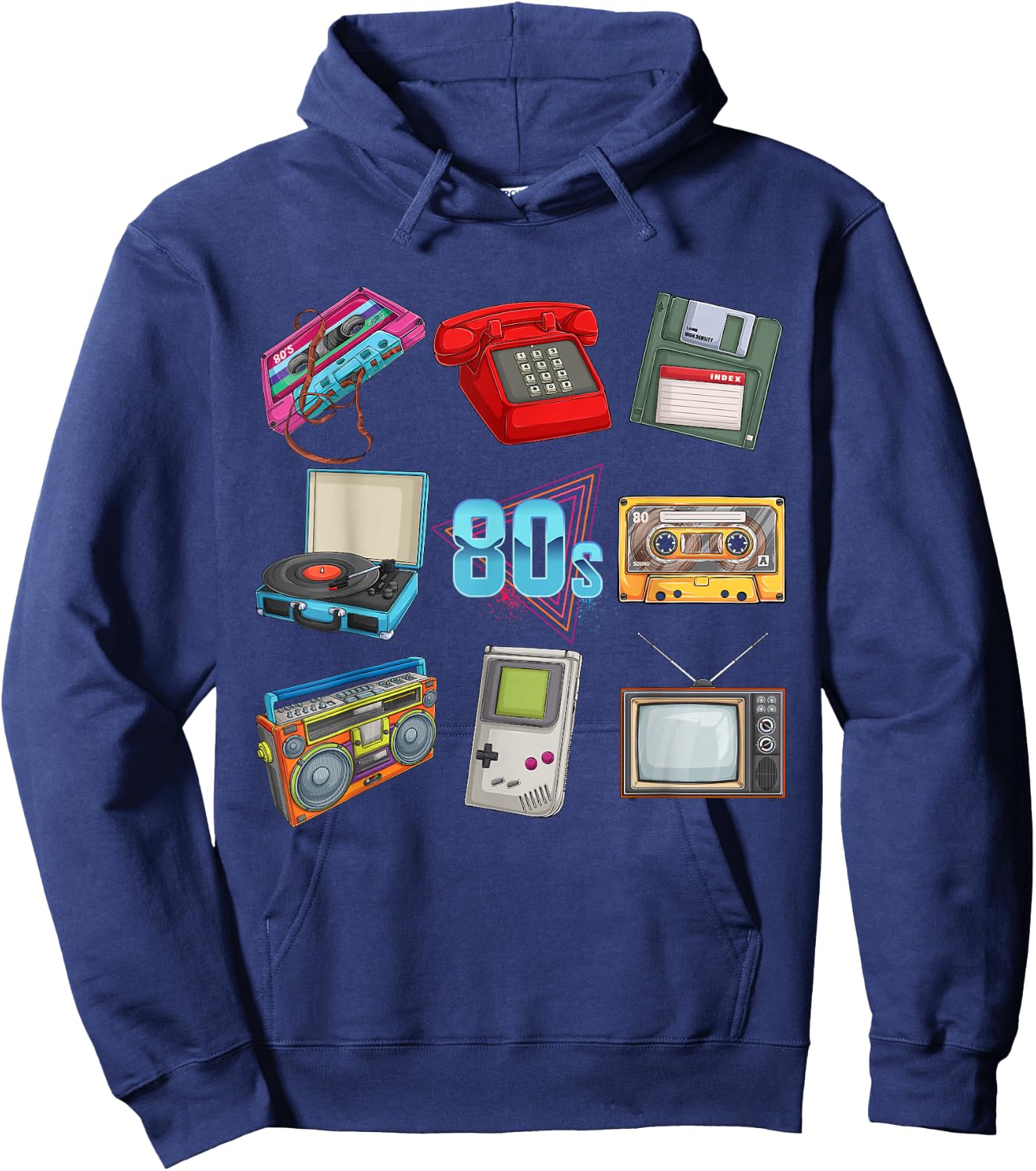 80's Throwback Retro Vintage Funny Party Cassette Tapes Men Hoodie - Hoodie | Navy