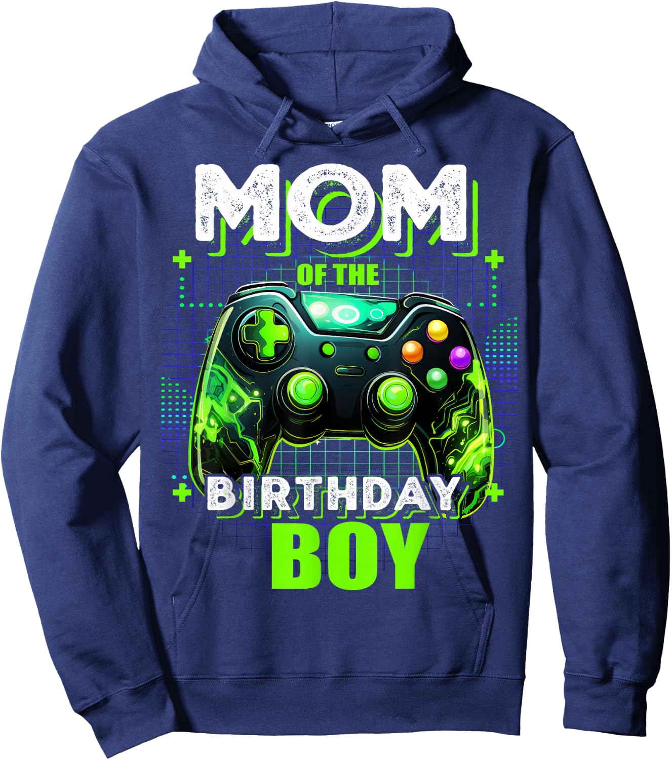 Mom of the Birthday Boy Matching Video Game Birthday Party Hoodie - Hoodie | Navy