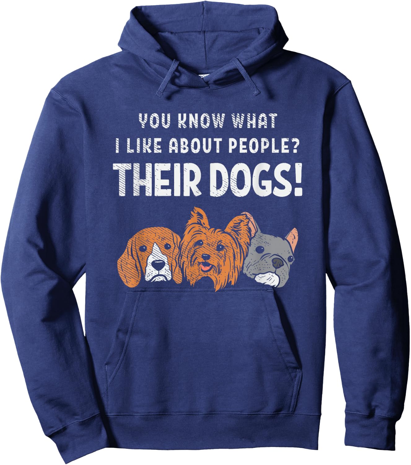 Funny Dog Puppy Lover Sarcastic Humor Saying Hoodie - Hoodie | Navy