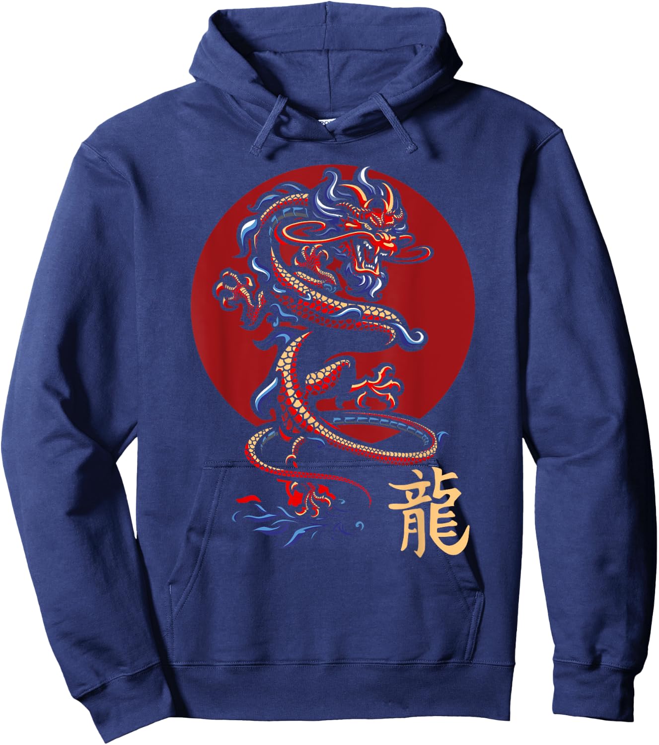 Fantasy Asian Animal Chinese Dragon Hoodie - Hoodie | Navy