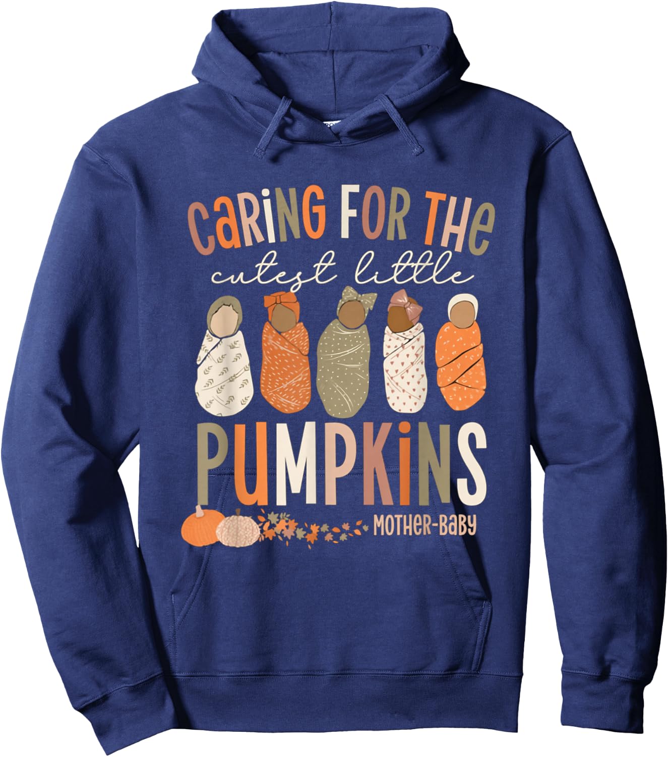 Cutest Little Pumpkins Fall Mother-Baby Unit Thanksgiving Hoodie - Hoodie | Navy
