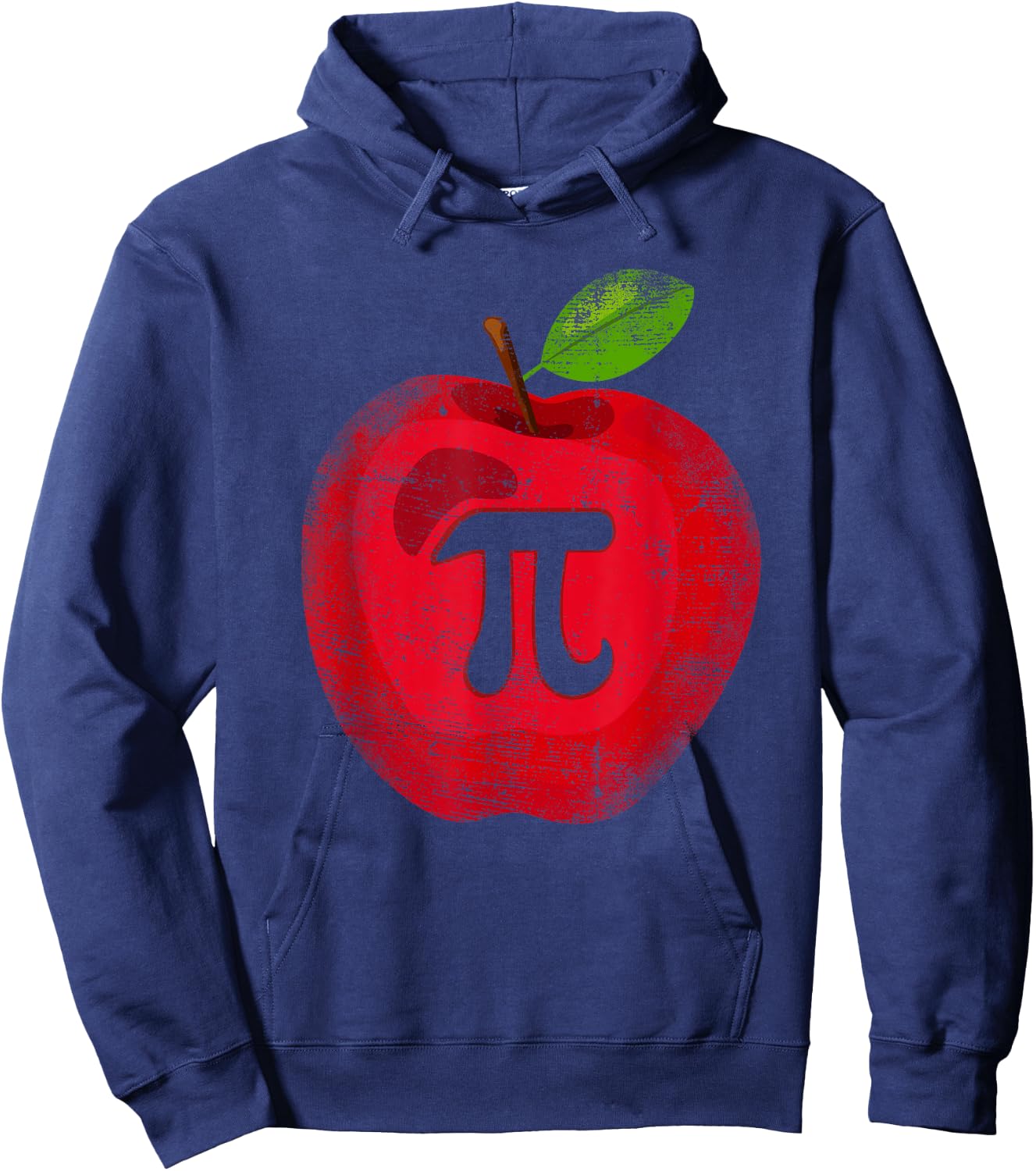 Apple Pi Day Math Lover Teacher Student 3.14 Apple Pie Pun Hoodie - Hoodie | Navy
