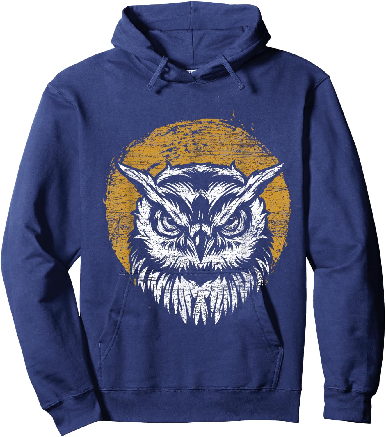 Bird Gift Sunset Owl Hoodie - Hoodie | Navy