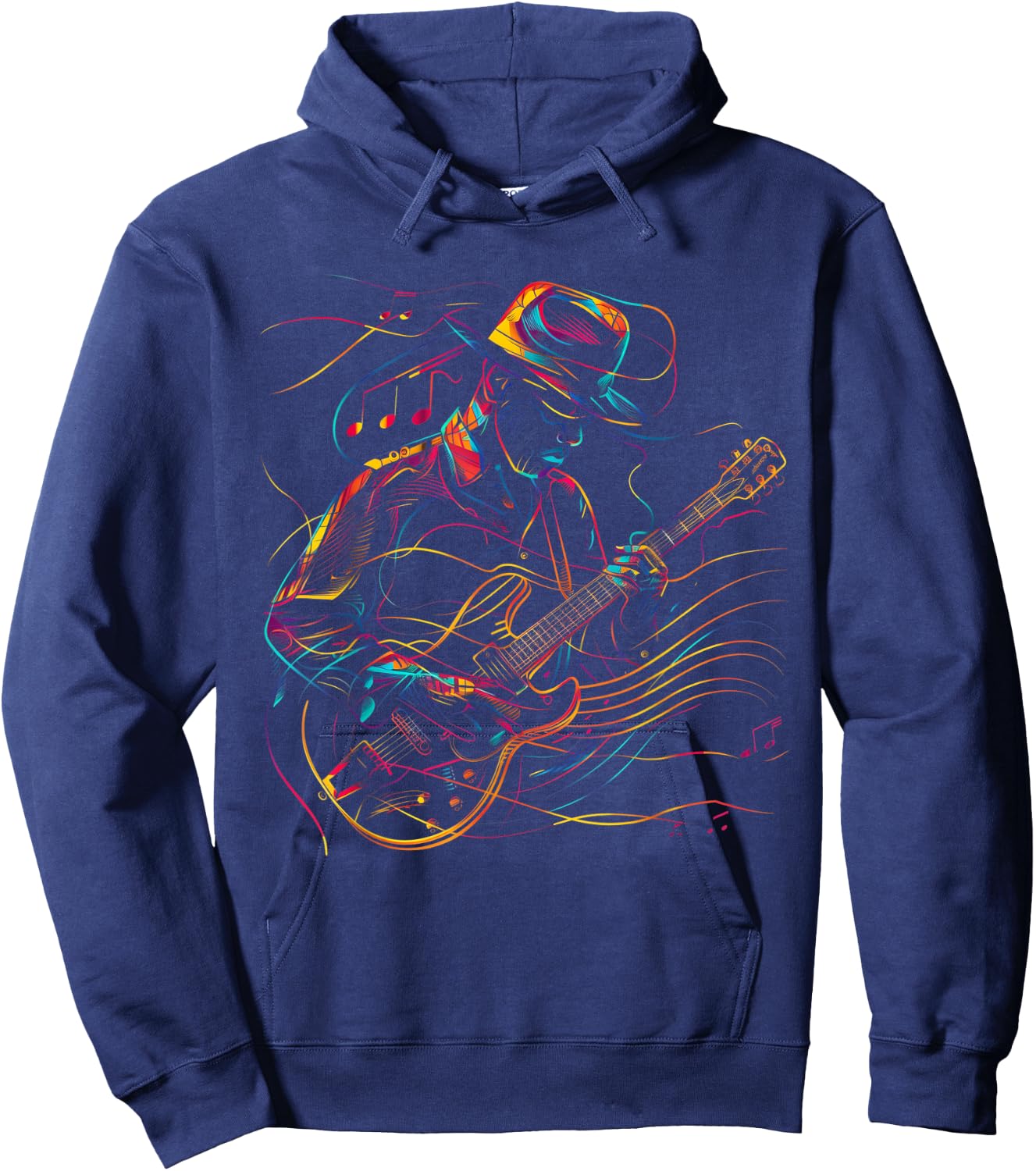 Guitar Player Jazz Blues Music Blues Musician Guitarist Hoodie - Hoodie | Navy