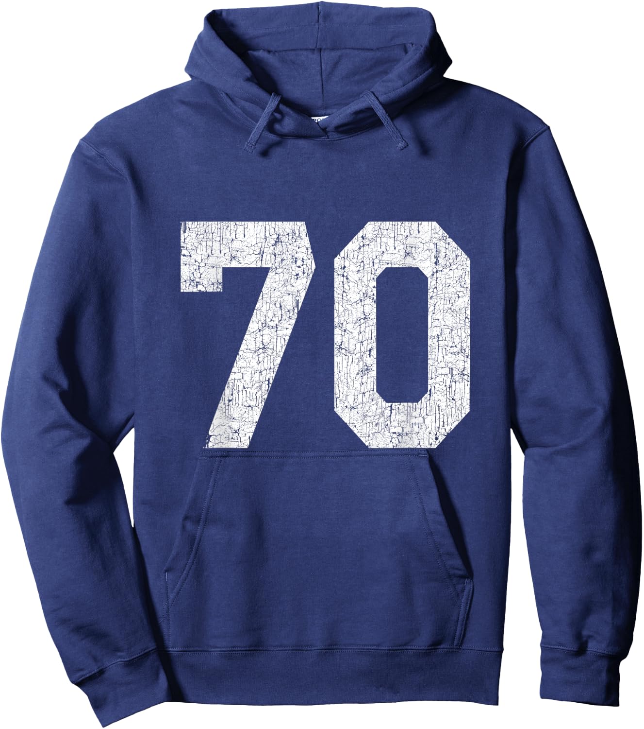 #70 Jersey Uniform Varsity Sports Number, 70th Birthday Hoodie - Hoodie | Navy