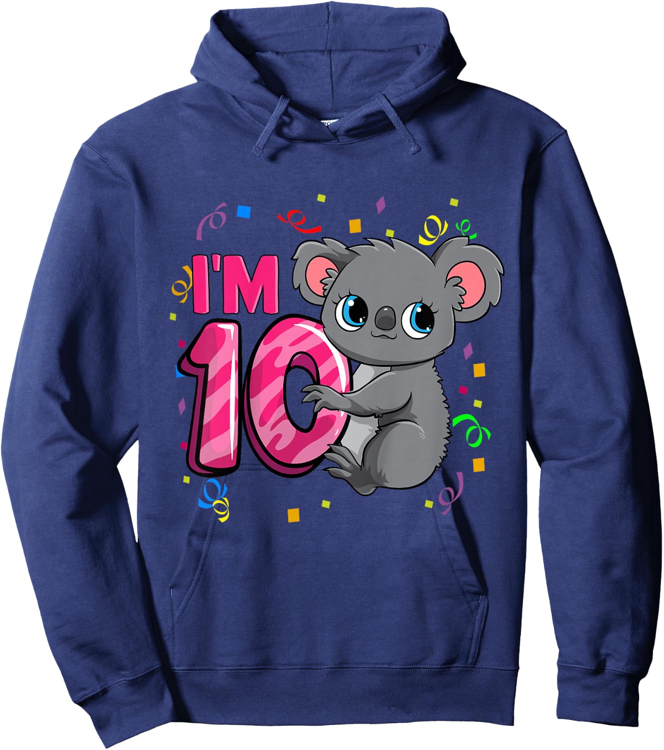 10th Birthday Shirt For Girls Koala Bear 10 Years Old Hoodie - Hoodie | Navy