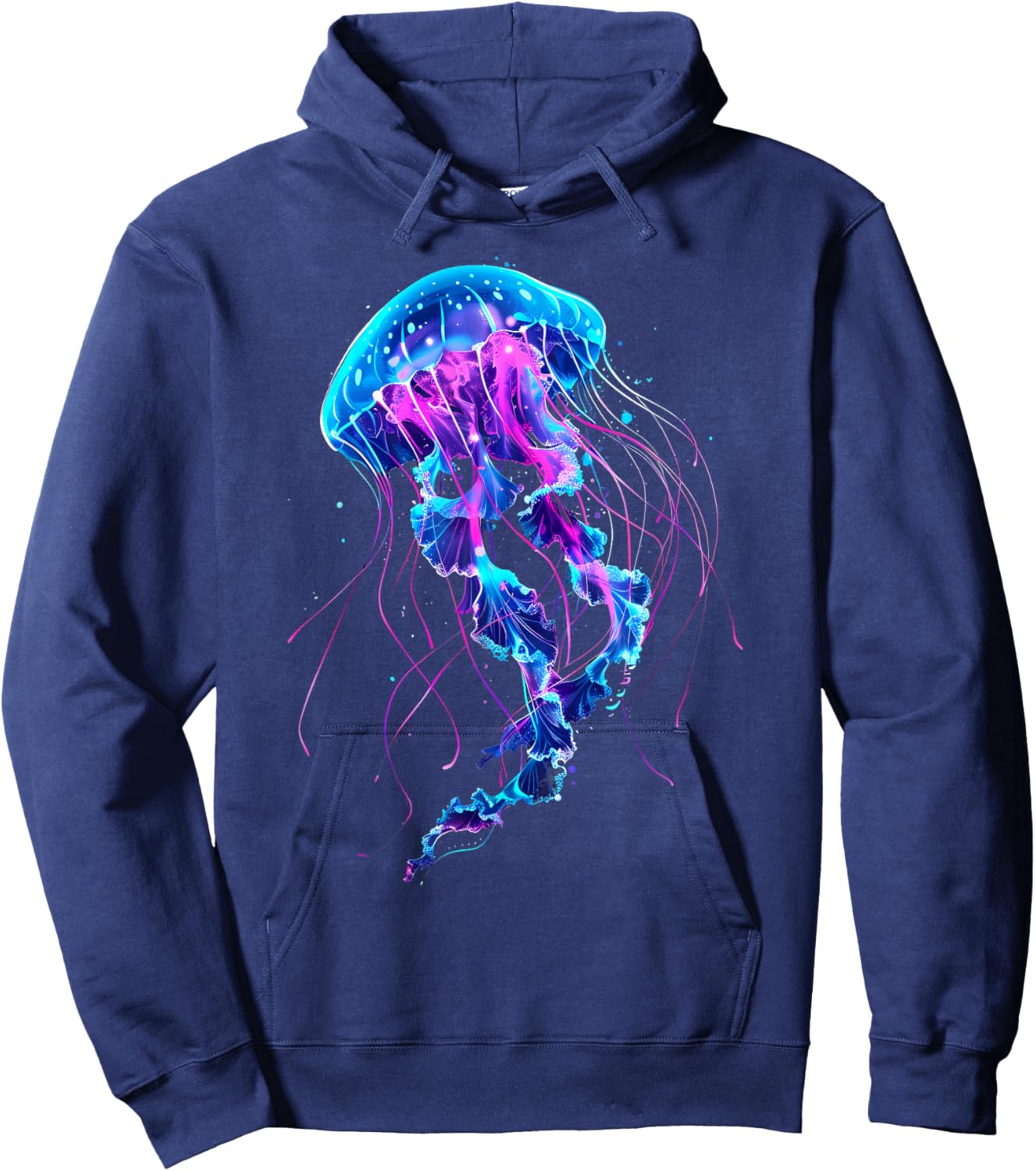 Jellyfish Marine Mammal Ocean Sea Animal Sea Ocean Jellyfish Hoodie - Hoodie | Navy