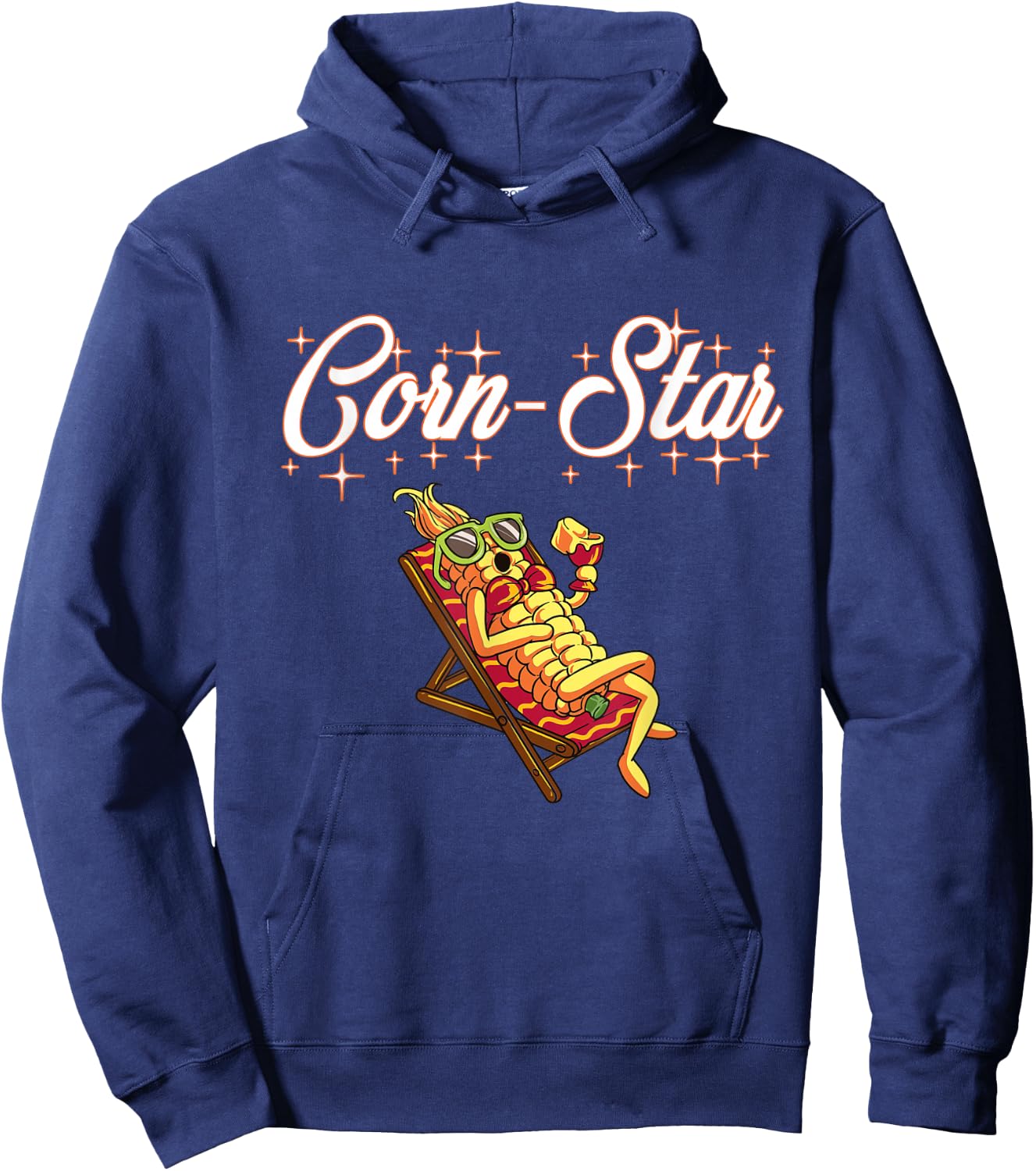 Corn Star Funny Maize Farmer Pornstar Hoodie - Hoodie | Navy