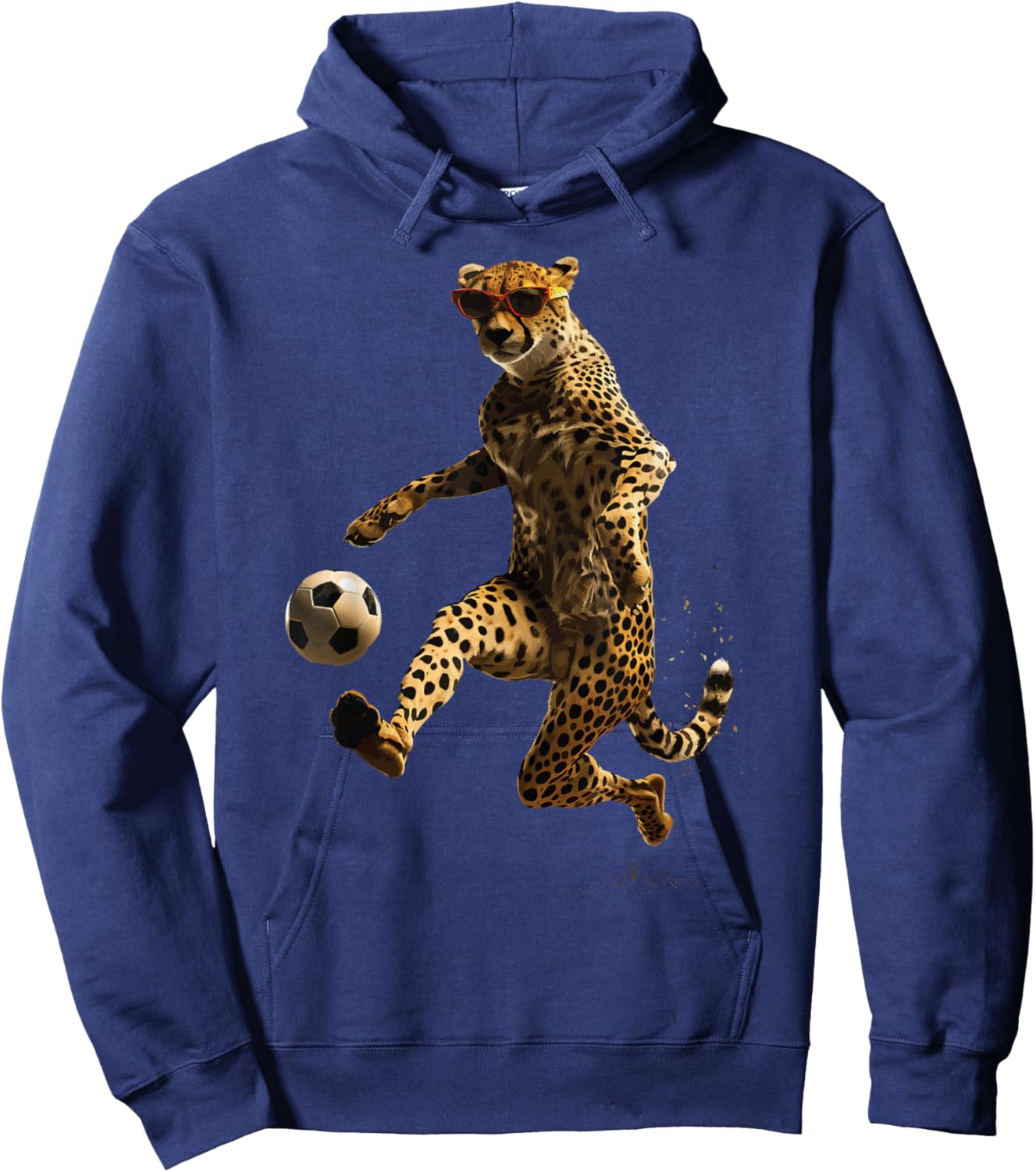 Cheetah Soccer Football Hoodie - Hoodie | Navy