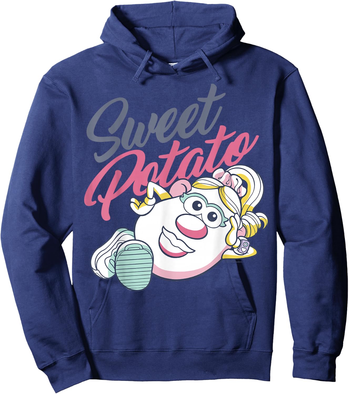 Mr. Potato Head Valentine's Day Mrs. Sweet Potato Retro Hoodie - Hoodie | Navy
