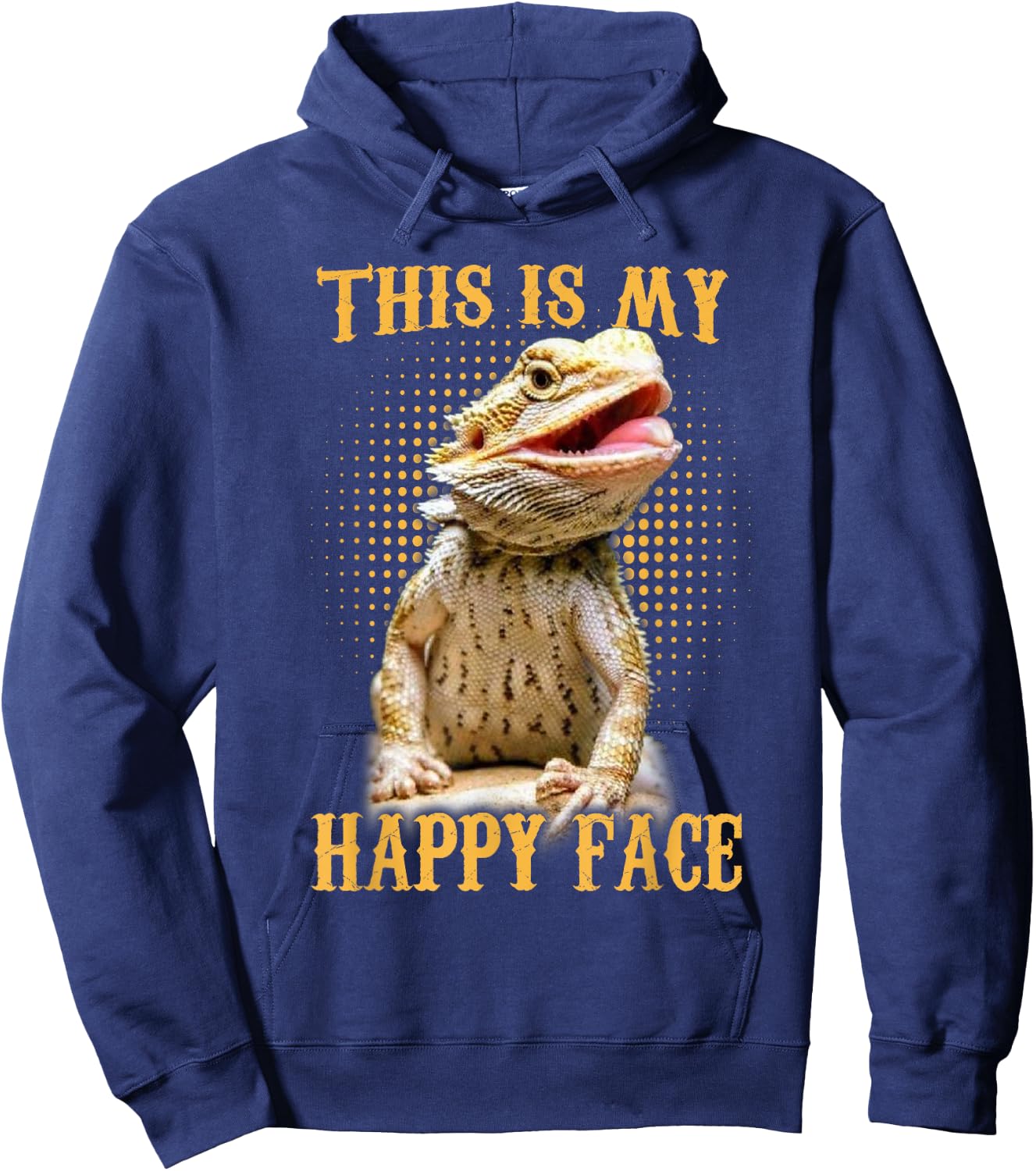 This is My Happy Face Bearded Dragon Funny Gift Girls Kids Small Hoodie - Hoodie | Navy