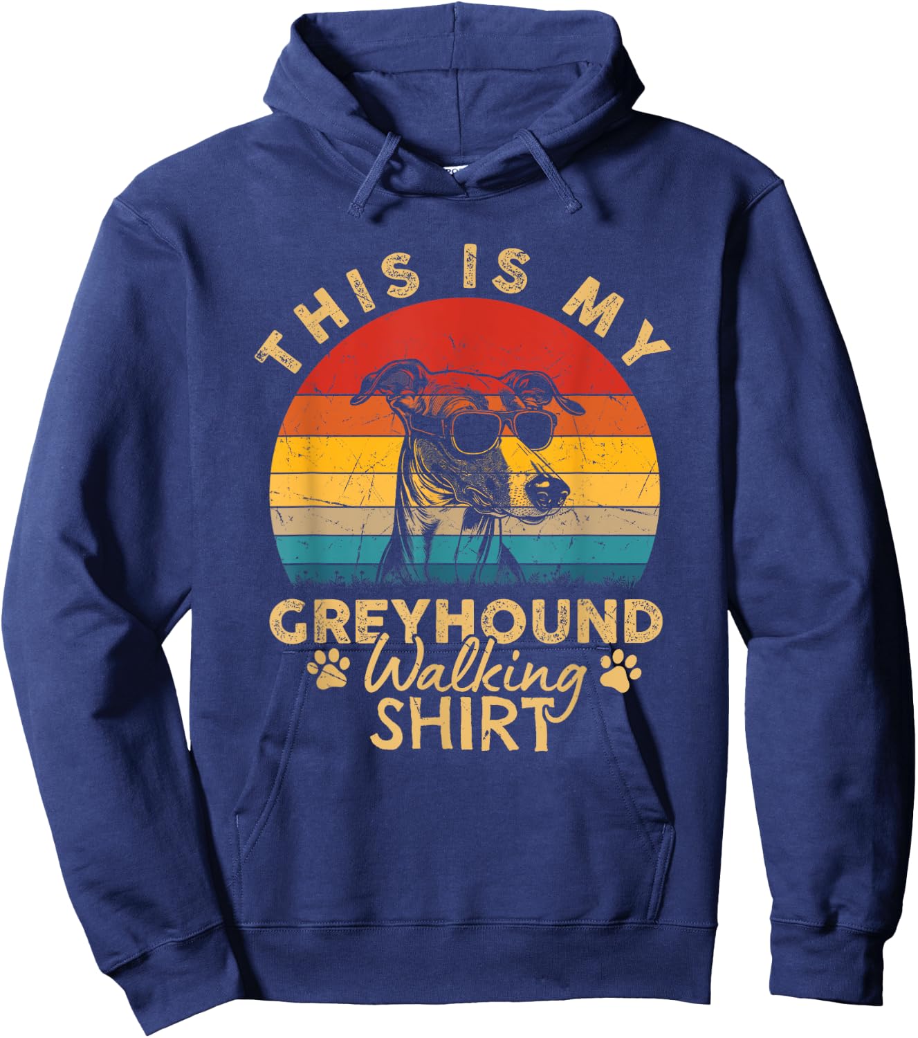 Greyhound Dog Lover This Is My Dog Walking Funny Dog Walker Hoodie - Hoodie | Navy