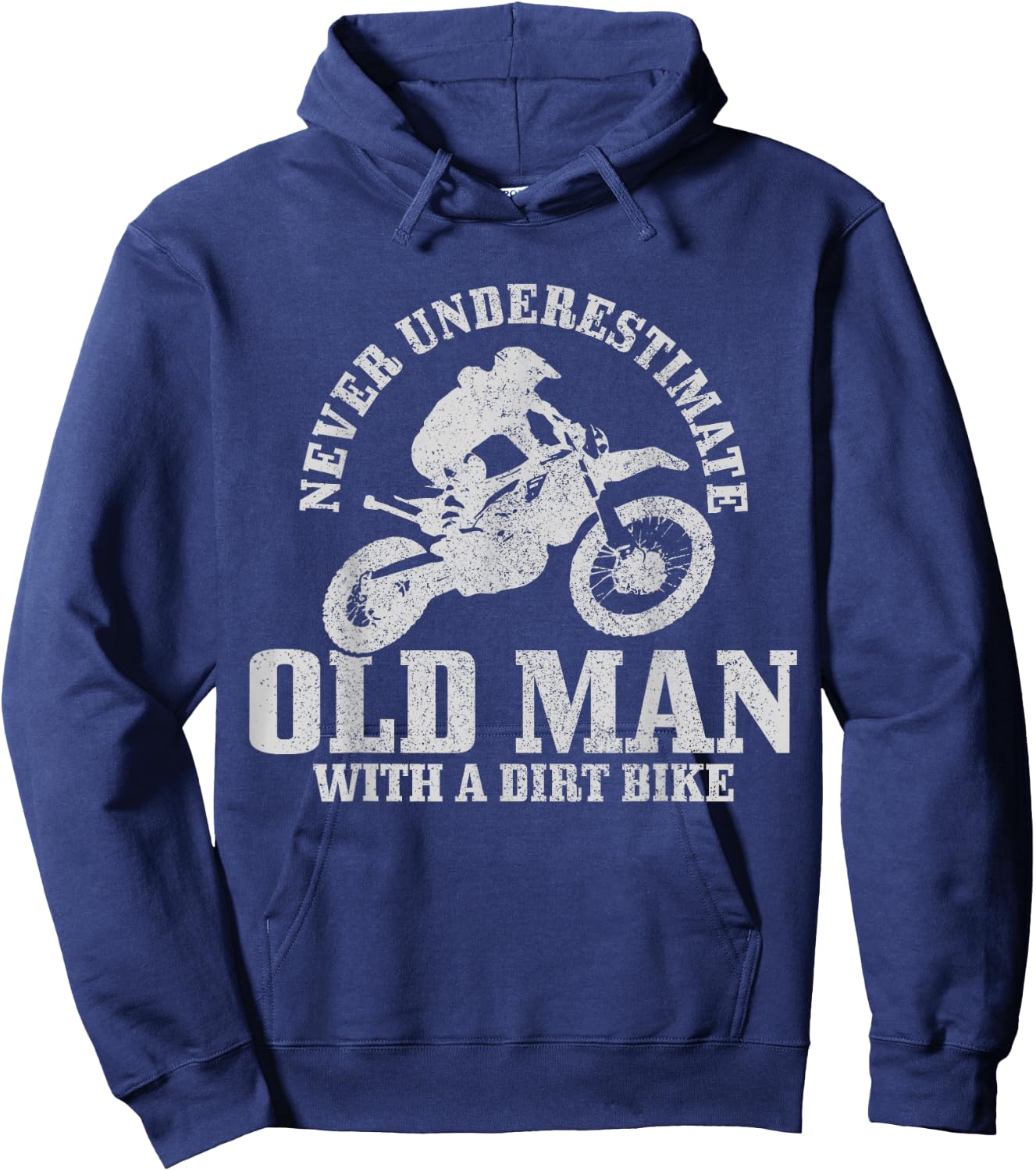 Never Underestimate An Old Man With A Dirt Bike Motocross Hoodie - Hoodie | Navy