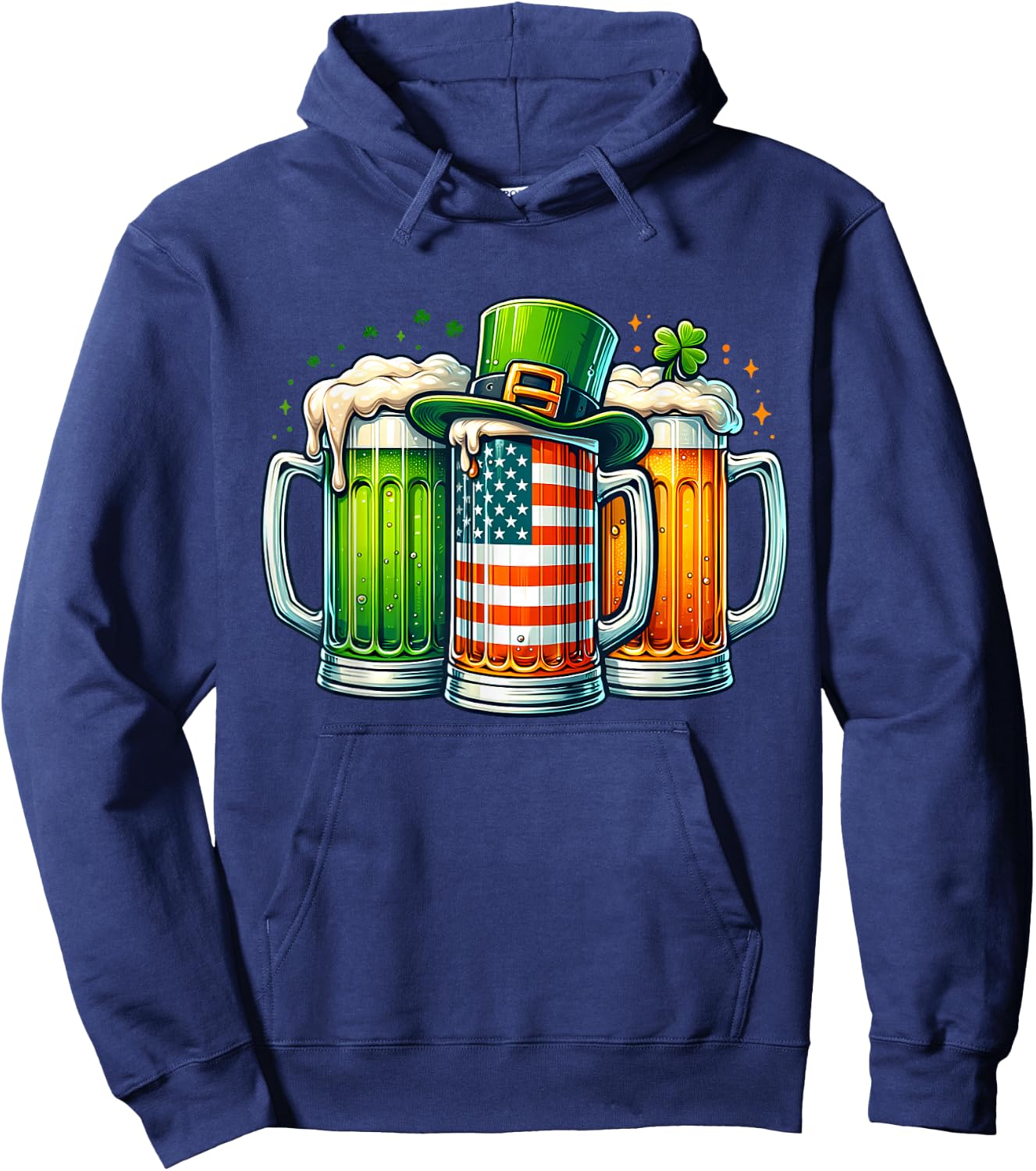 Irish Beer Ireland St Patricks Day Drinking Party Men Women Hoodie - Hoodie | Navy