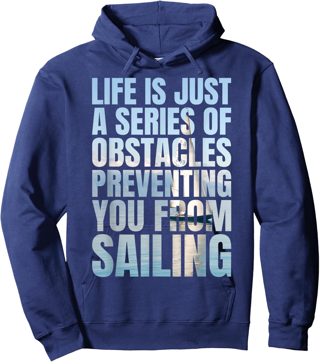 Funny Sailing Quote Sailboat Yacht Captain Hoodie - Hoodie | Navy