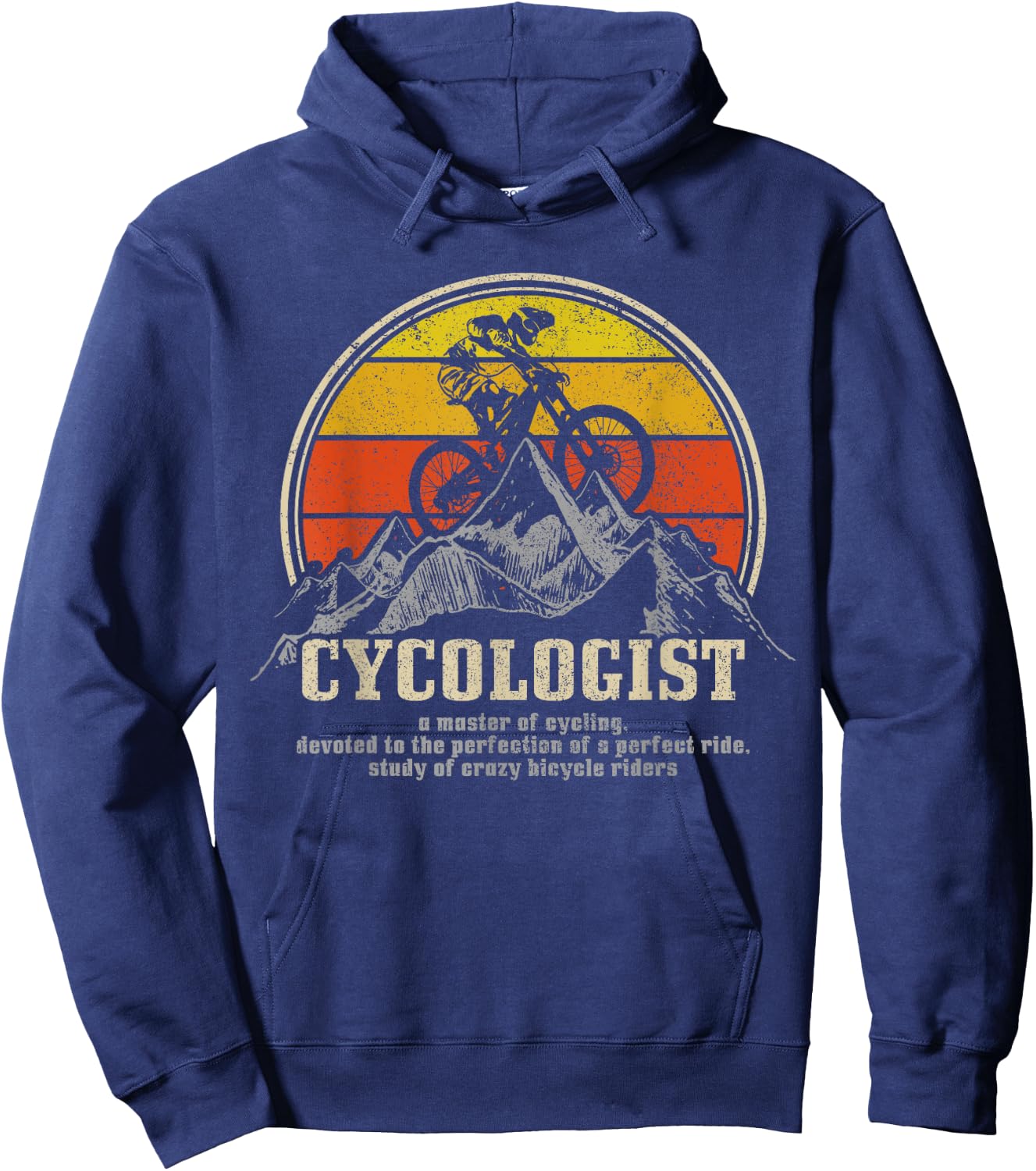 Mountain Bike Cycologist MTB Funny Mountain Biker Gift Hoodie - Hoodie | Navy