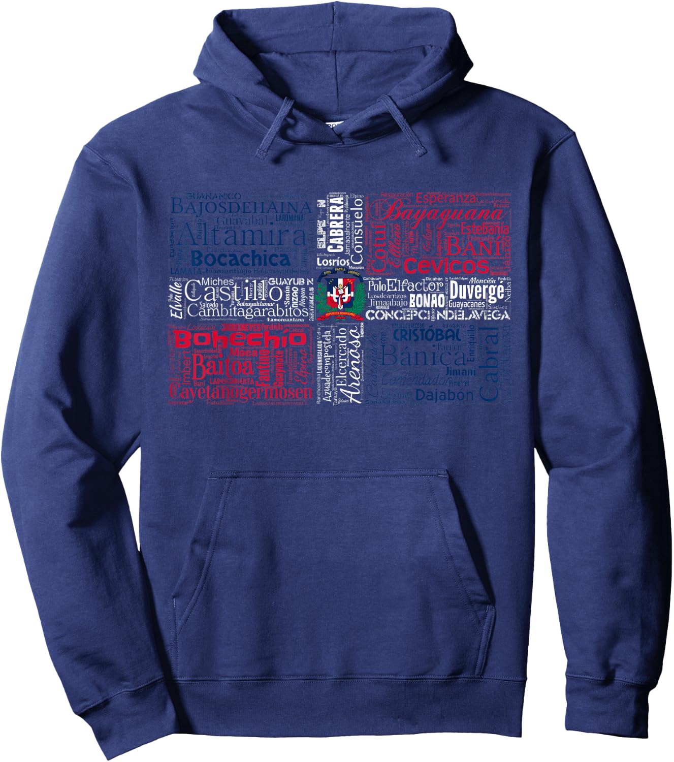 Cities Ciudades Republica Dominicana Bandera Dominican Flag Hoodie - Hoodie | Navy