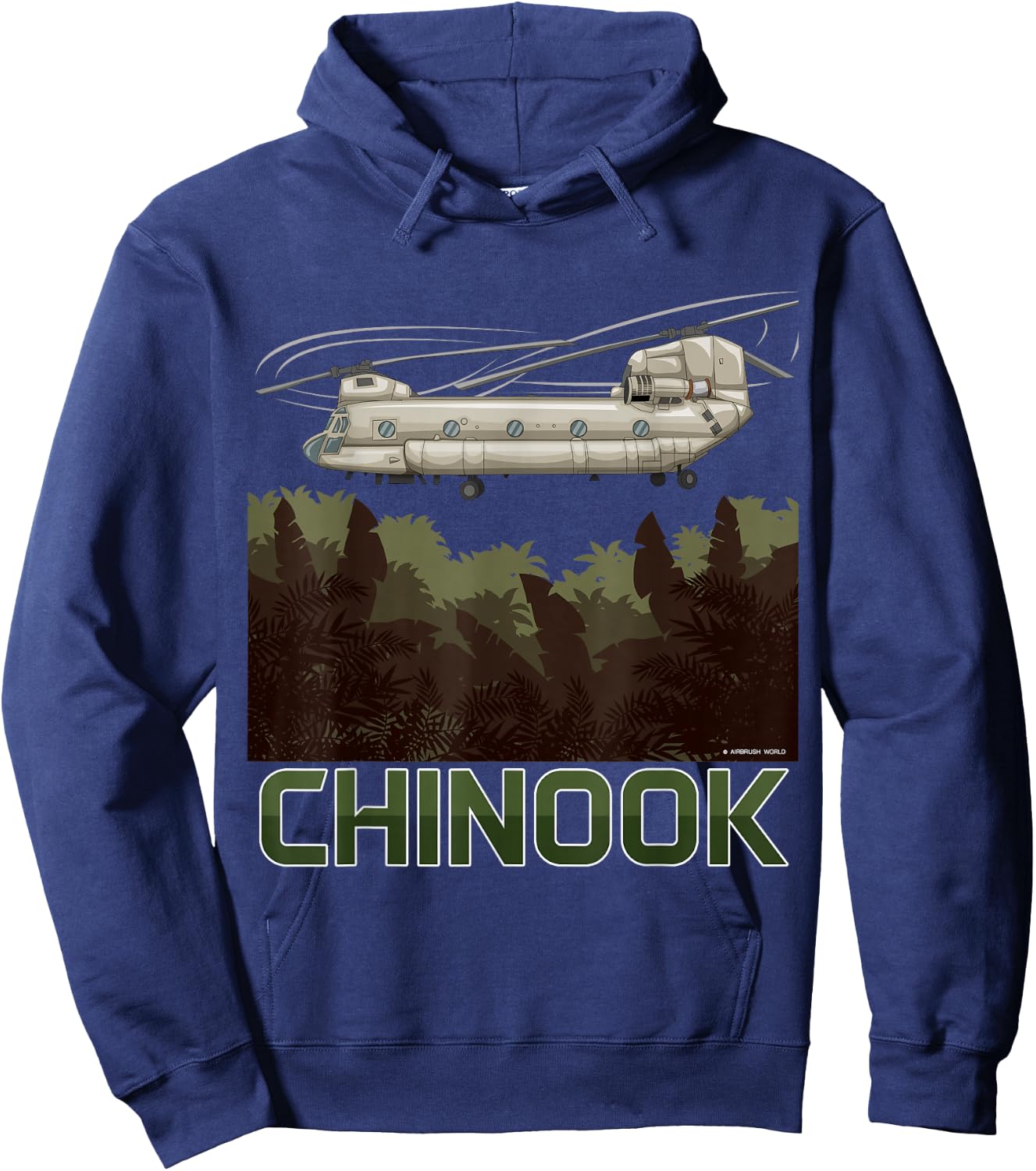 Chinook Helicopter Military Armed Forces Hoodie - Hoodie | Navy