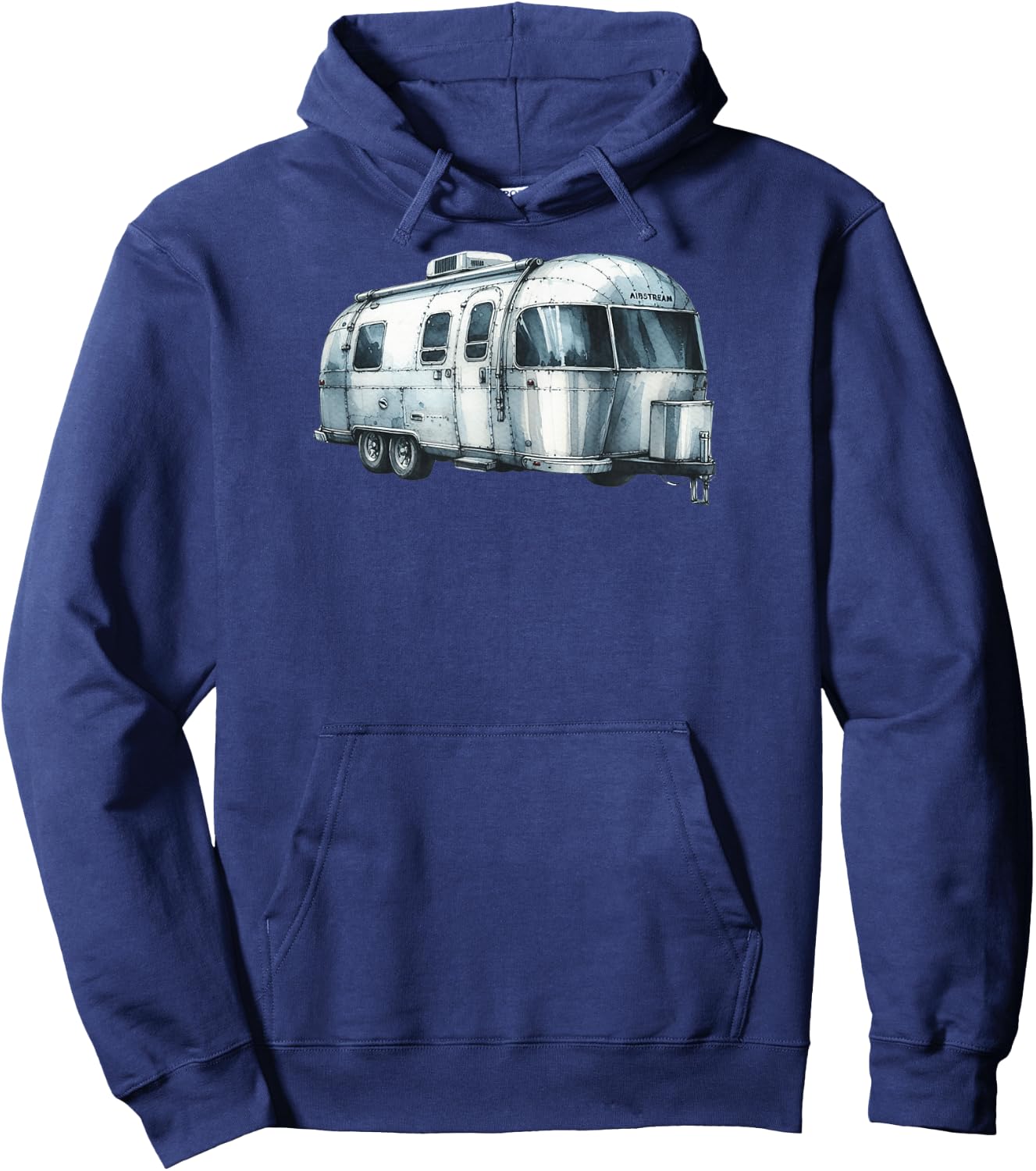 Great Retro Vintage Airstream Camping , Small, Black Hoodie - Hoodie | Navy