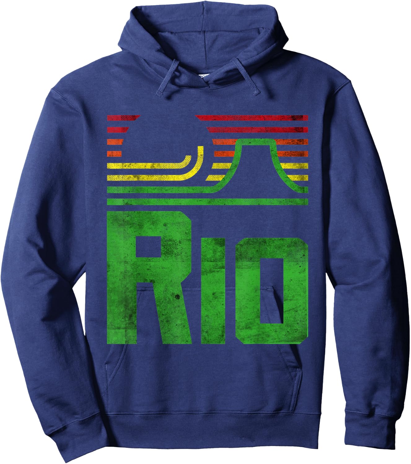 Vintage Retro Rio Novelty Graphic & Cool Designs Hoodie - Hoodie | Navy