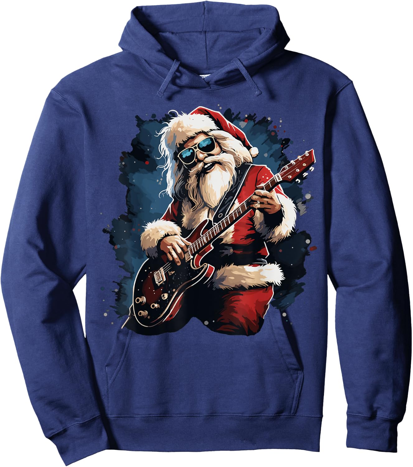 Have a Rock & Roll Christmas ROCK Santa Music lover Hoodie - Hoodie | Navy