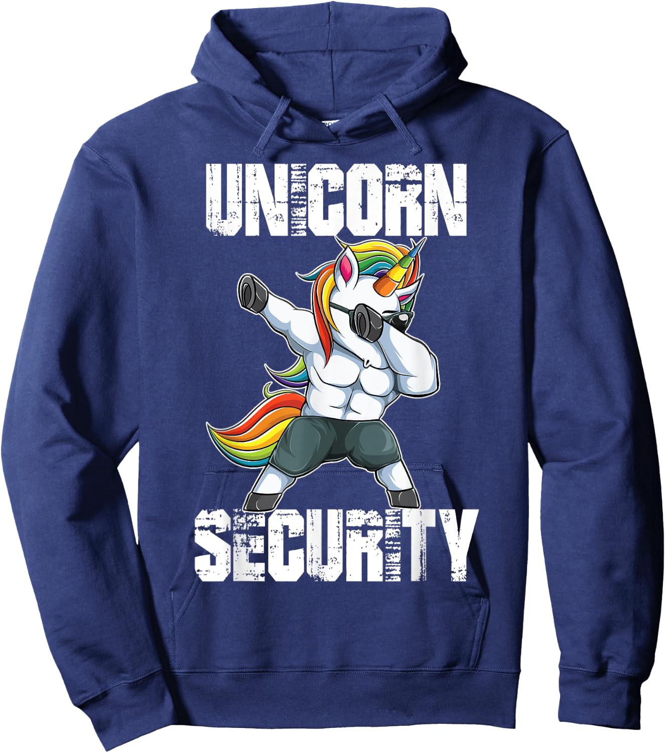 Unicorn Security Dad Mom Daughter Adult unicorn costume gift Hoodie - Hoodie | Navy