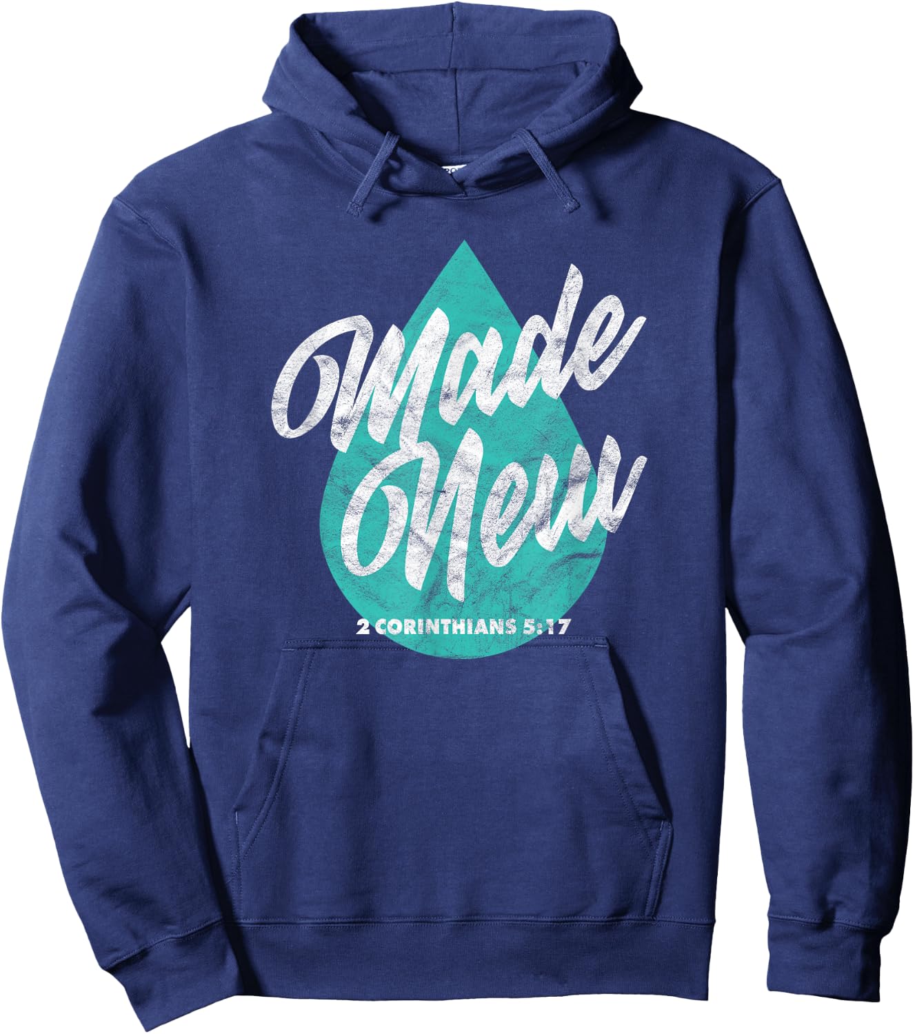 Made New Baptism Scripture Verse Christian Believer Hoodie - Hoodie | Navy