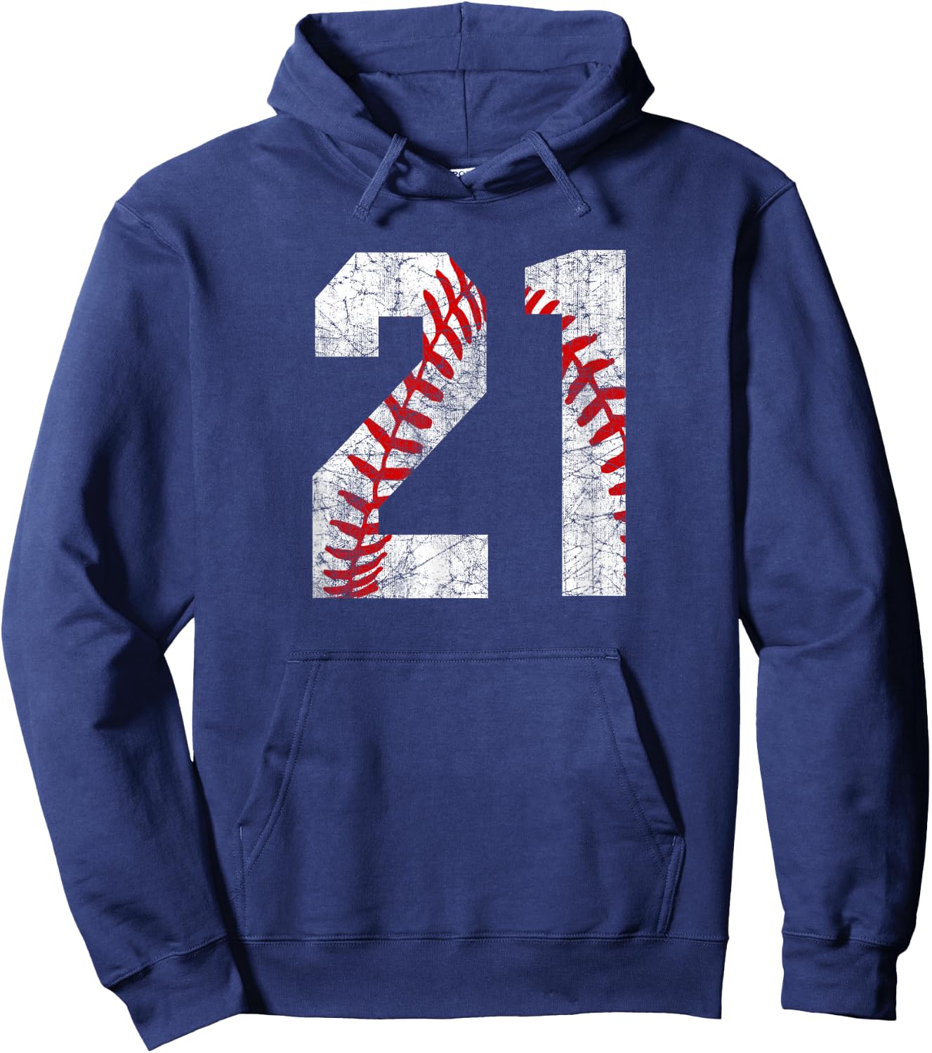 Vintage Baseball Mom #21 Jersey Baseball Player Number 21 Hoodie - Hoodie | Navy