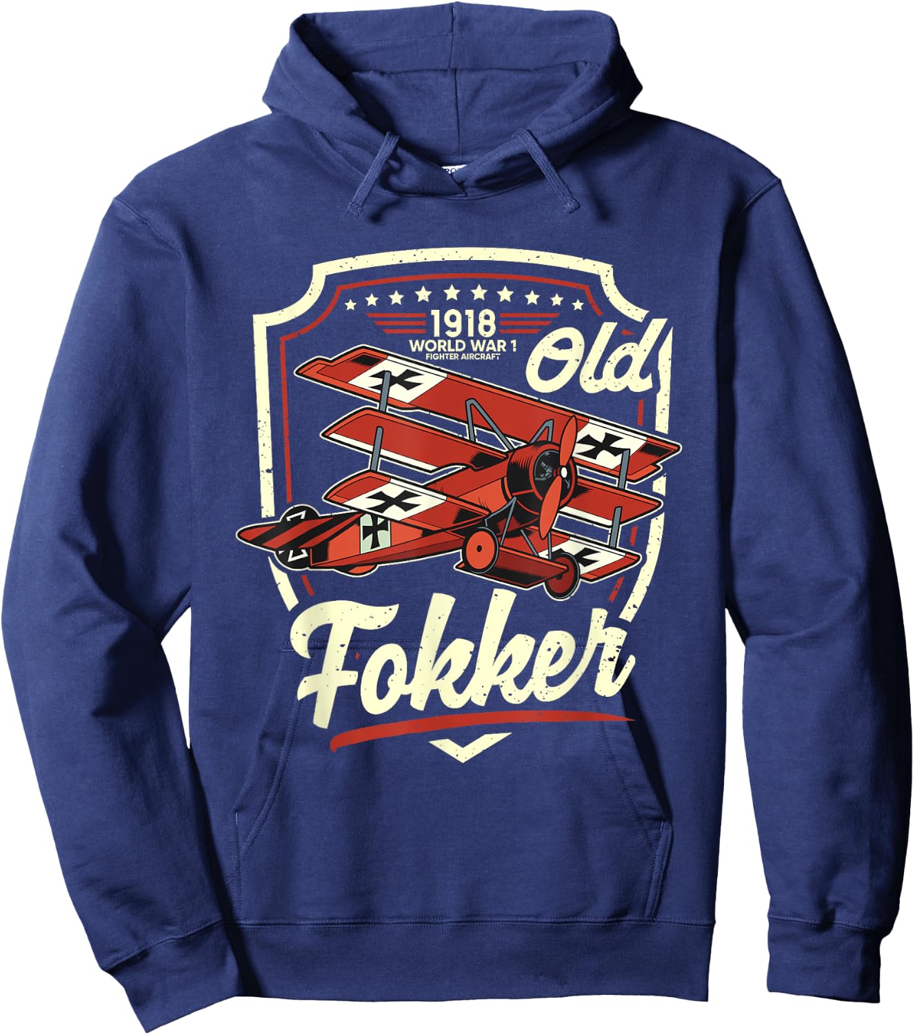Altes Fokker WW1 aircraft German Fokker Hoodie - Hoodie | Navy