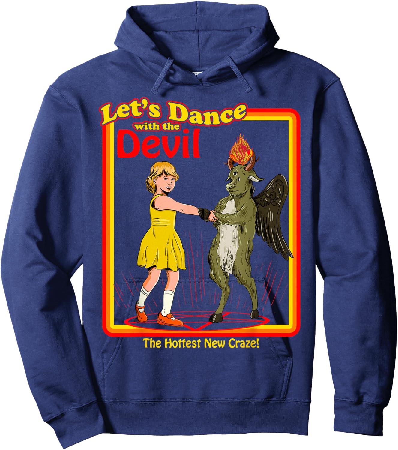 Witchcraft Let's Dance with the Devil Baphomet Satanic Funny Hoodie - Hoodie | Navy