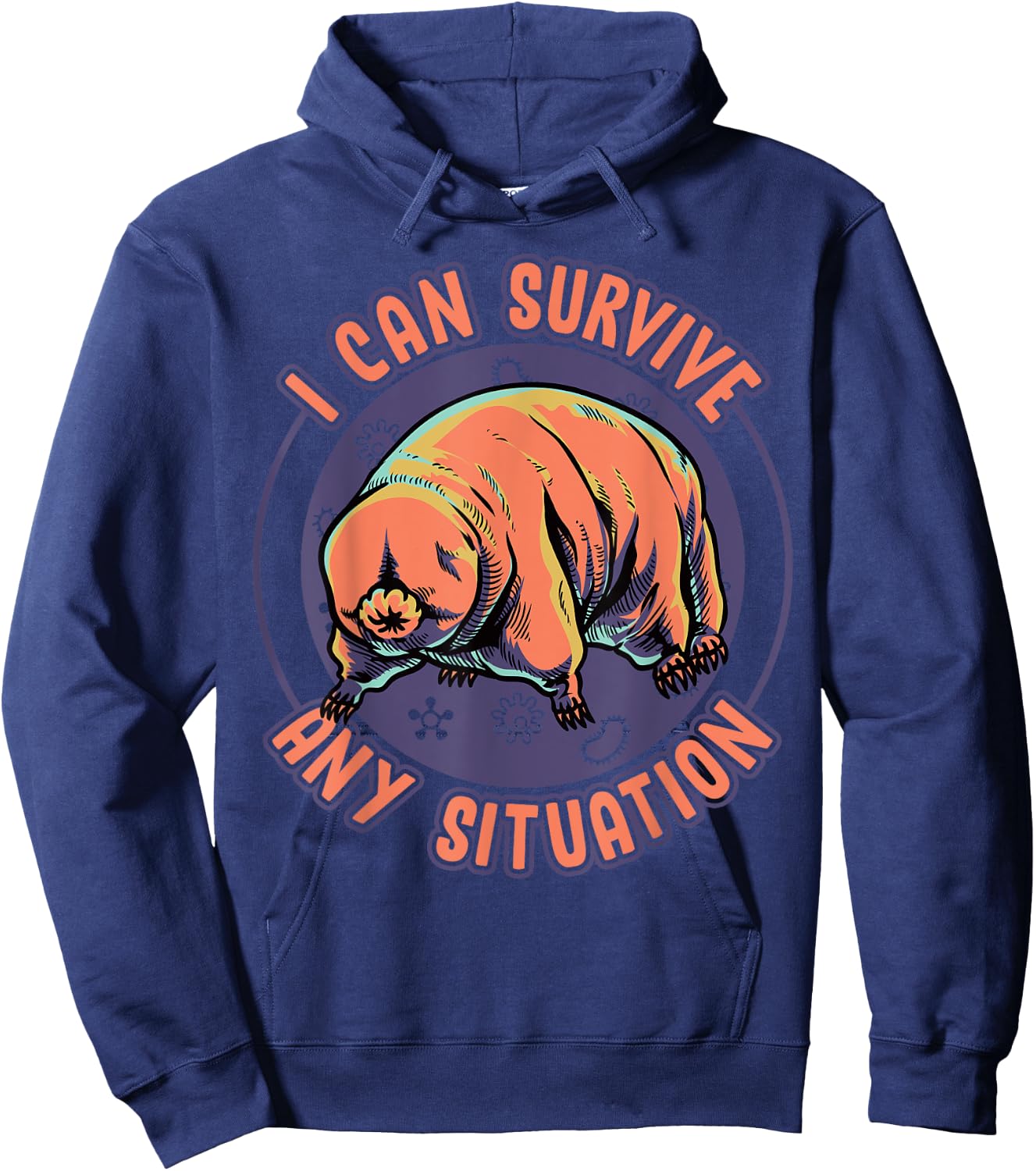 Water Bear Tardigrade I Can Survive Any Situation Hoodie - Hoodie | Navy